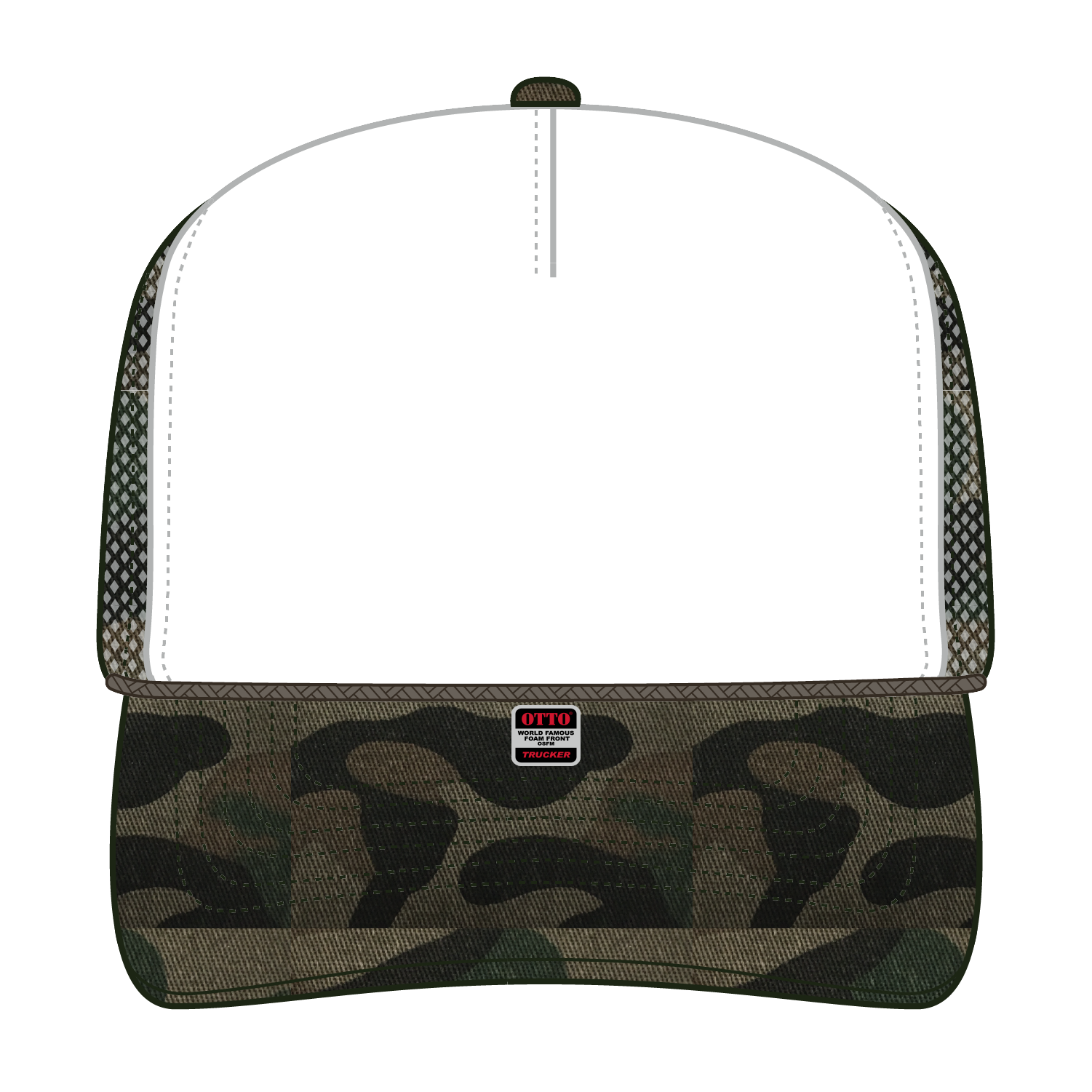 OTTO CAP® 5 Panel High Crown Mesh Back Trucker Hat 17