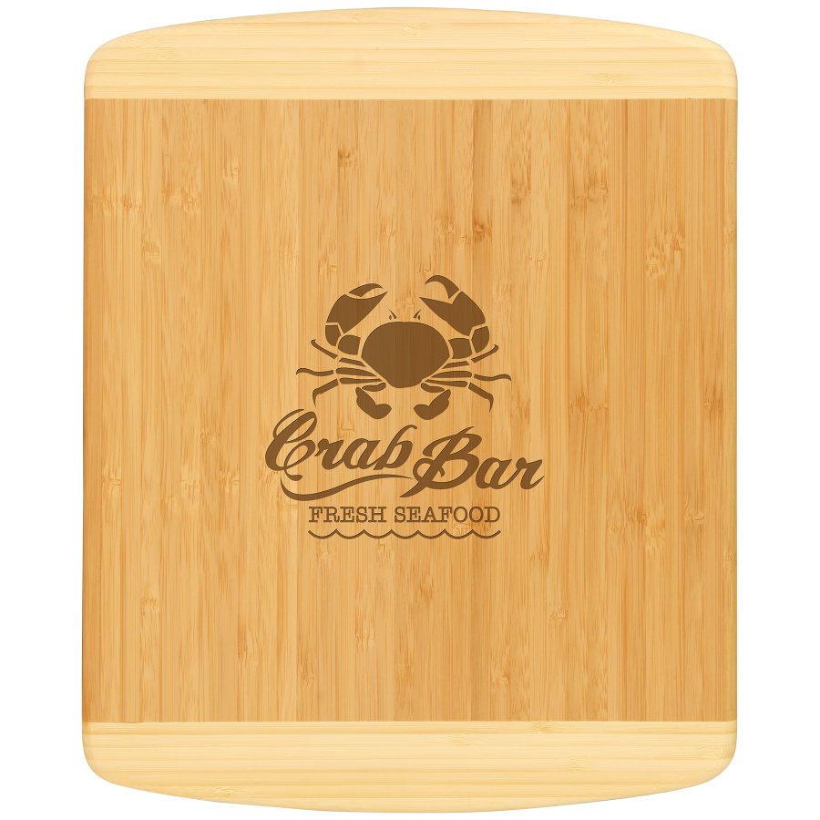 13 1/2" x 11 1/2" Bamboo 2-Tone Cutting Board 1