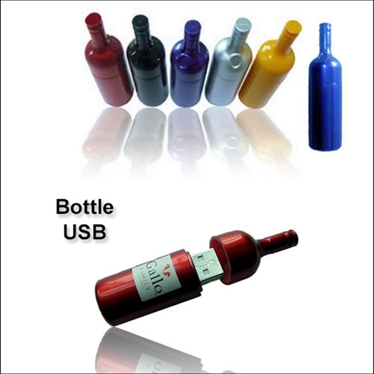 Wine Bottle Flash Drive / USB - 256 MB Memory