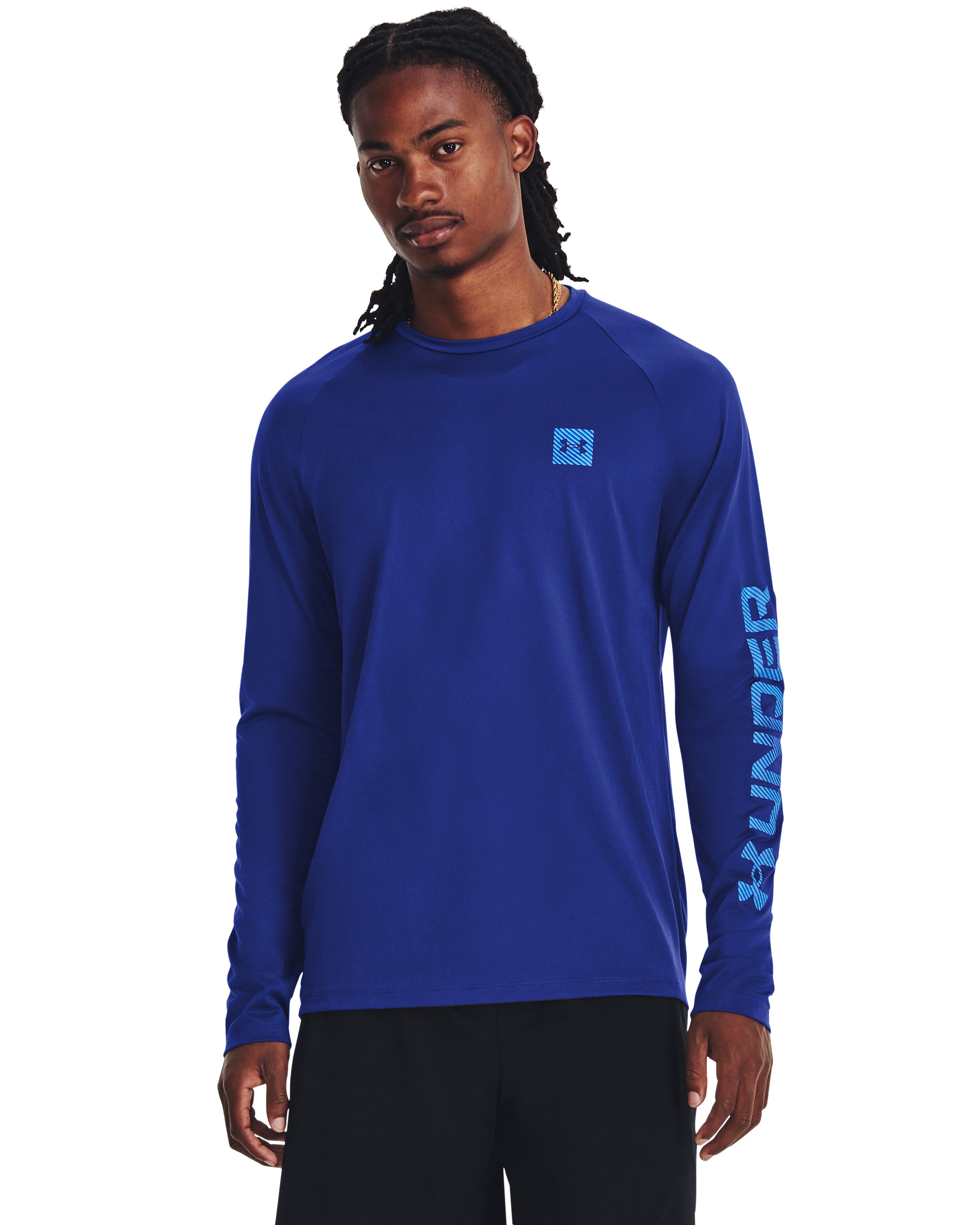 Men's UA Tech Print Fill Long Sleeve  2