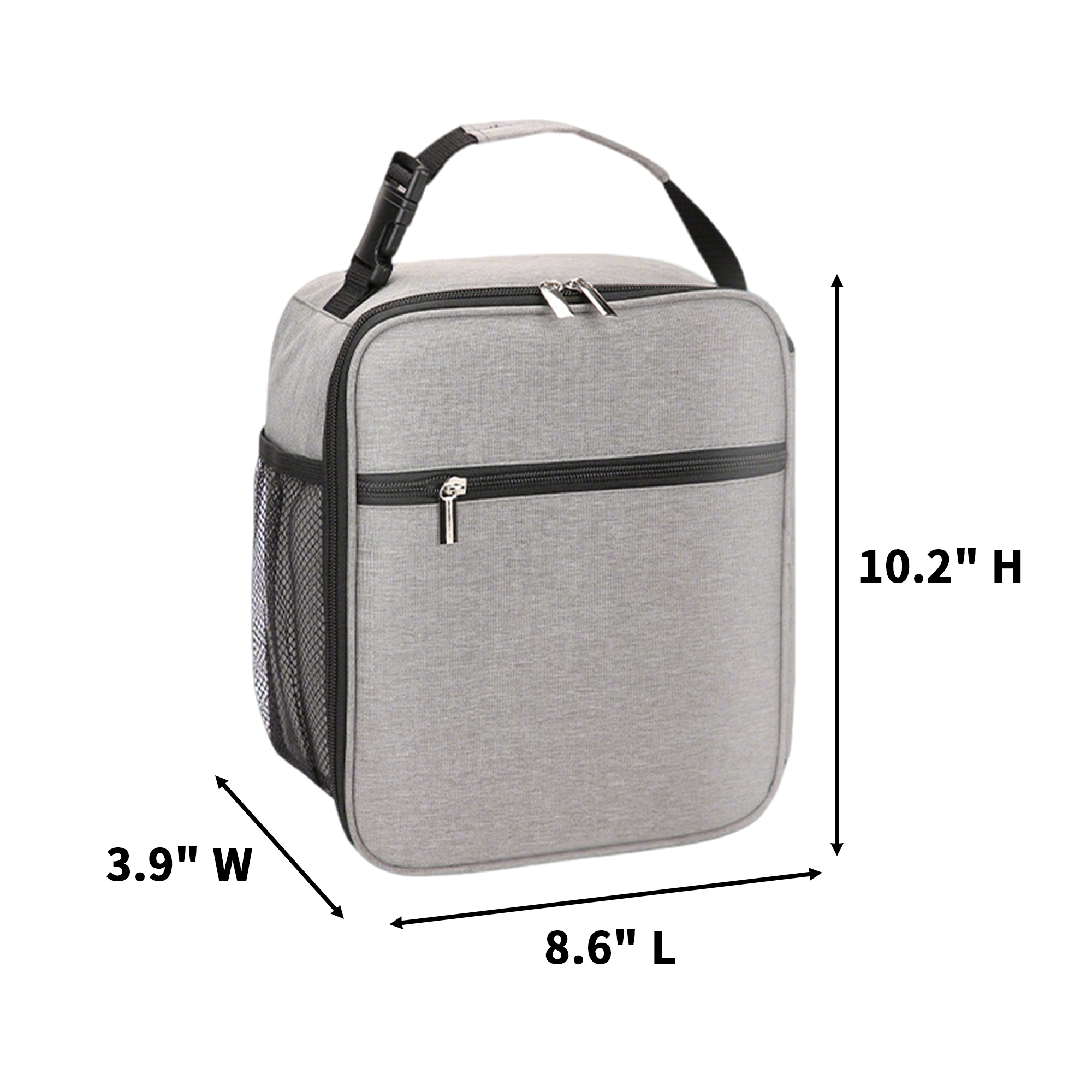 Insulated Lunch Carry Box 8.6" Length X 3.9" Width X 10.2" Height 8