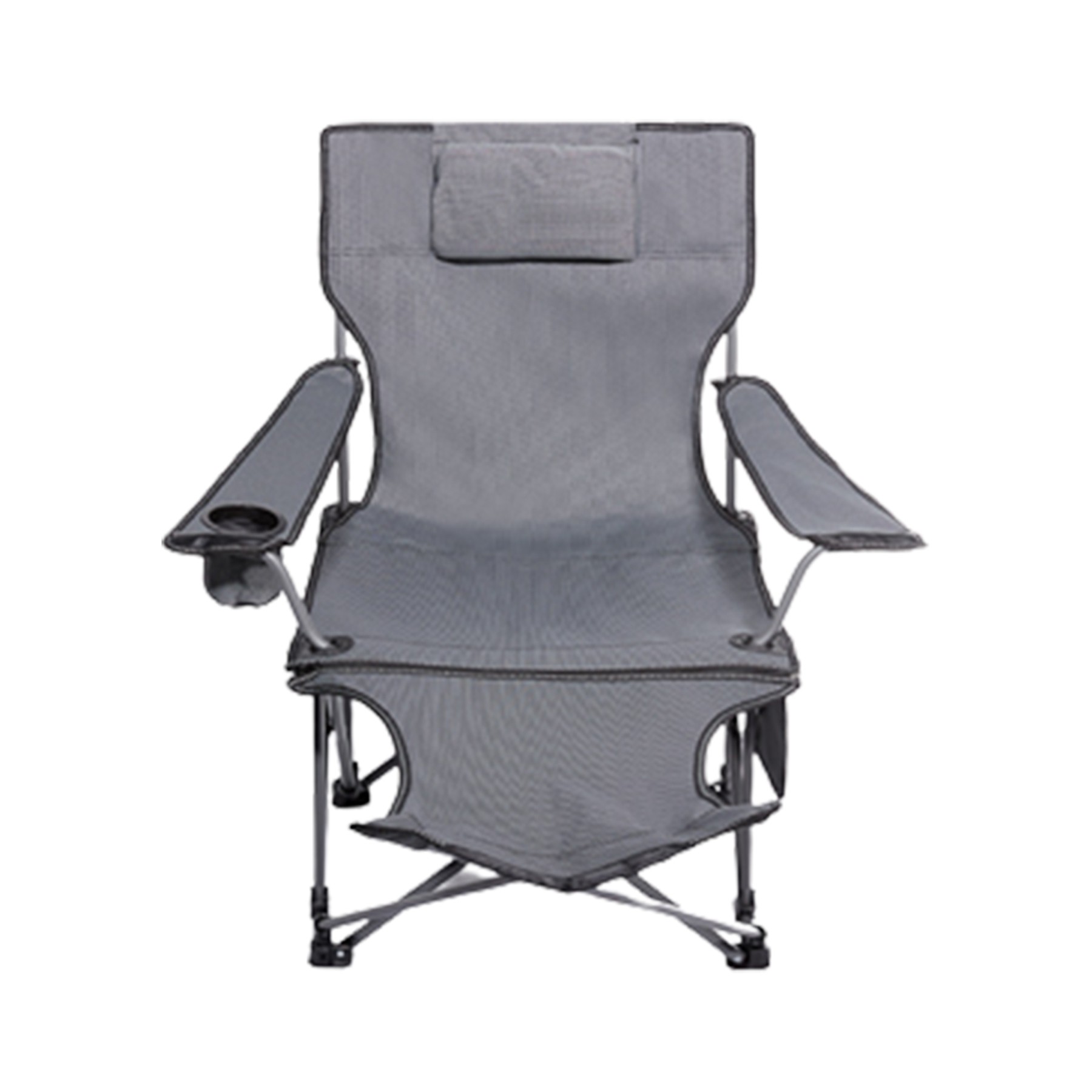 Folding Oxford Cloth Recliner Chair W/Footrest 3