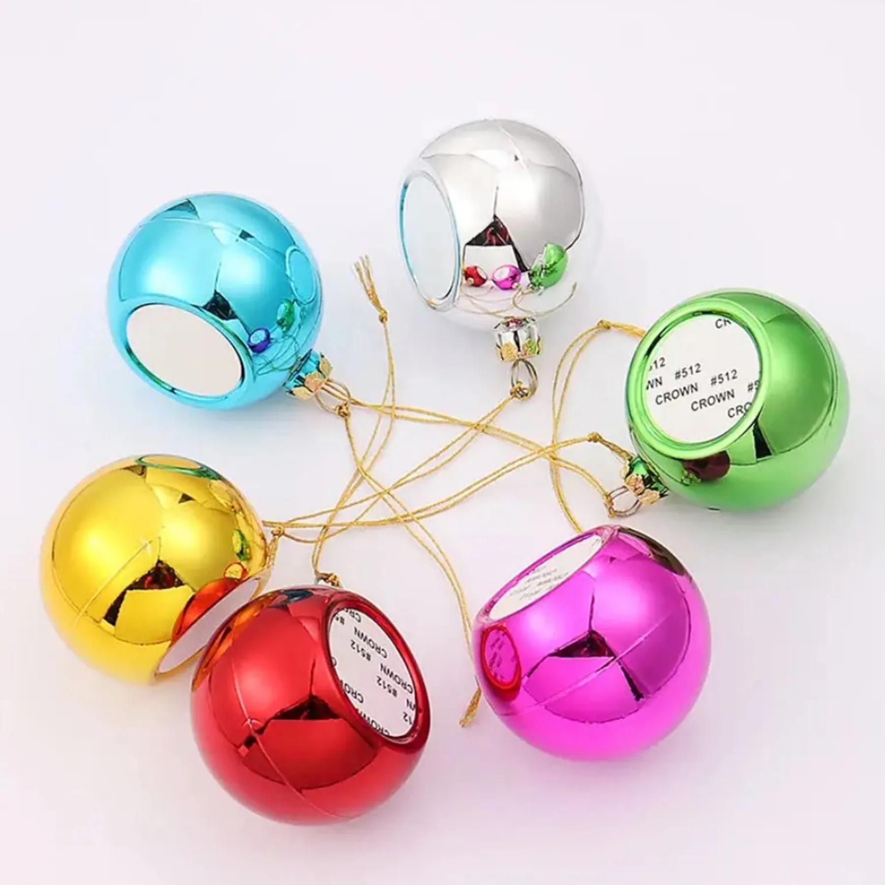 Plastic Christmas Tree Ornament Hanging Ball MOQ50 6