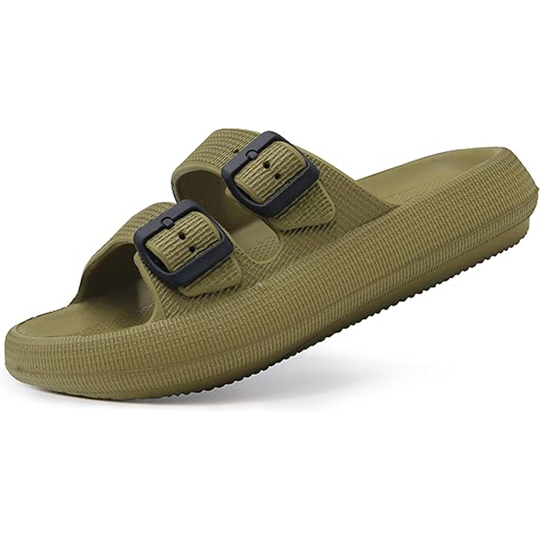 EVA Double Buckle Adjustable Flat Sandals 10