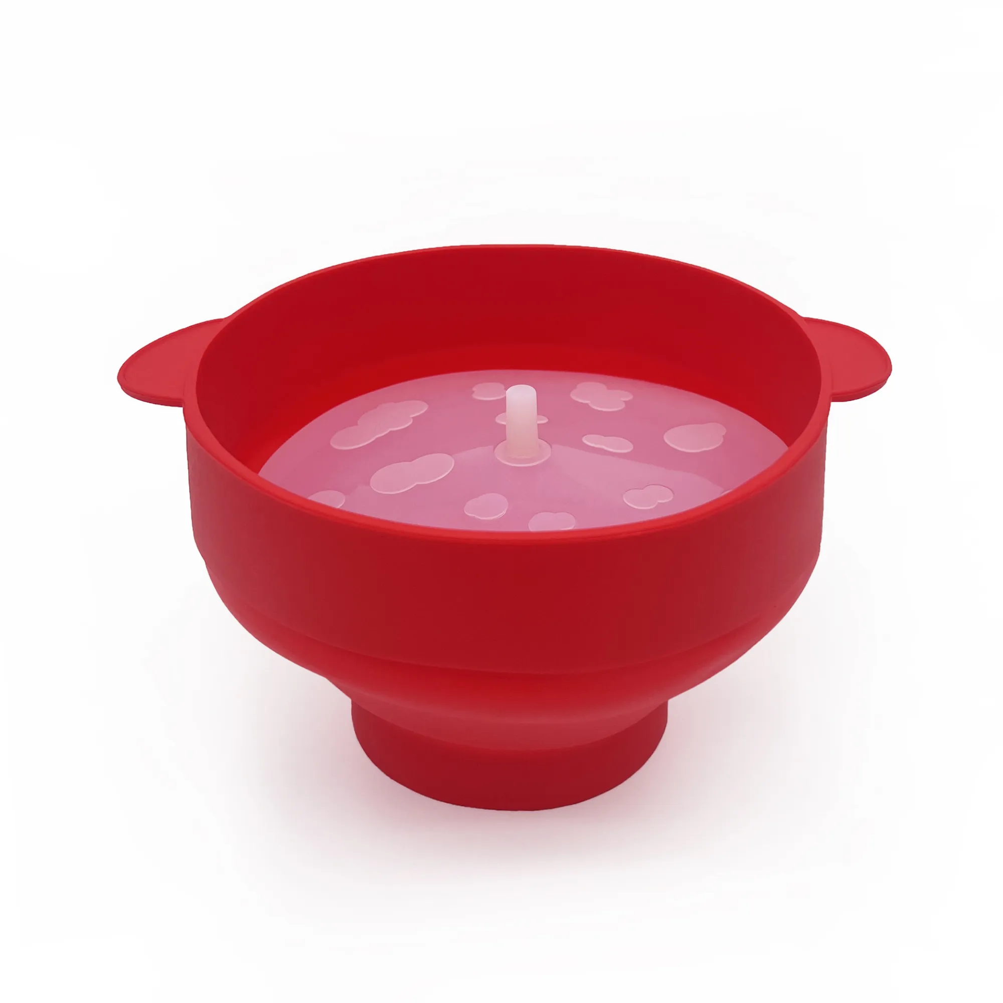 Foldable Silicone Popcorn Bucket with Handle for Microwave 4