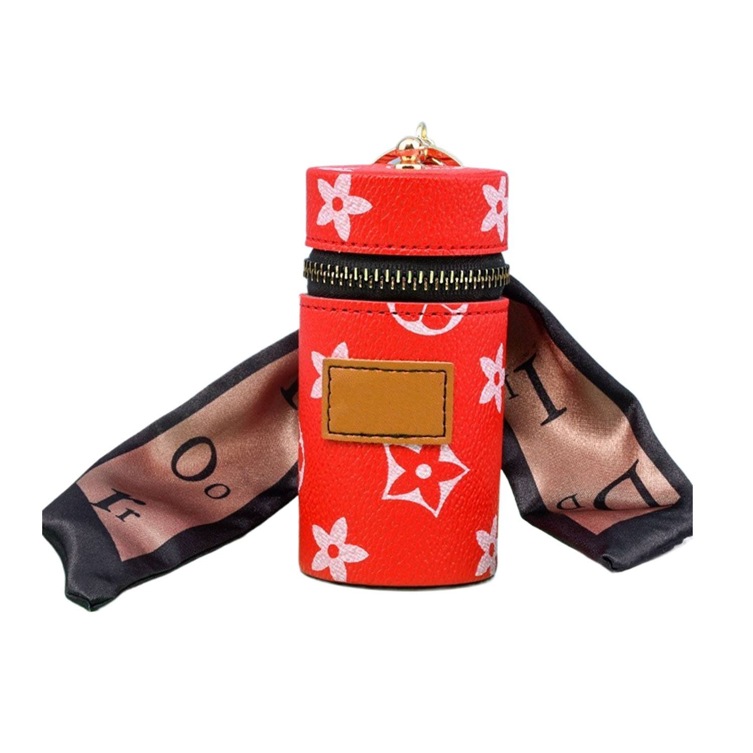Portable Compact Leather Storage Keychain Pouch 4