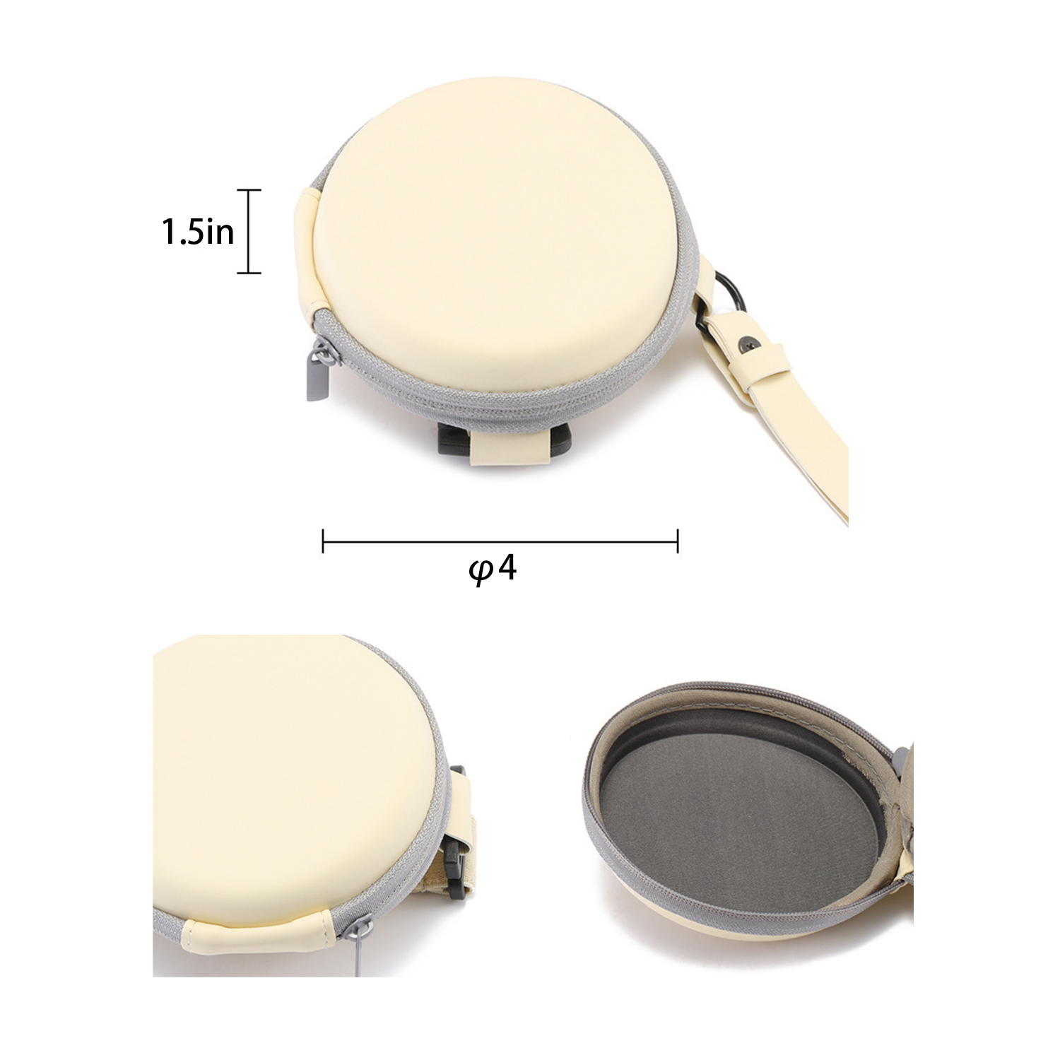Folding sunglasses bag Portable Round glasses case 3