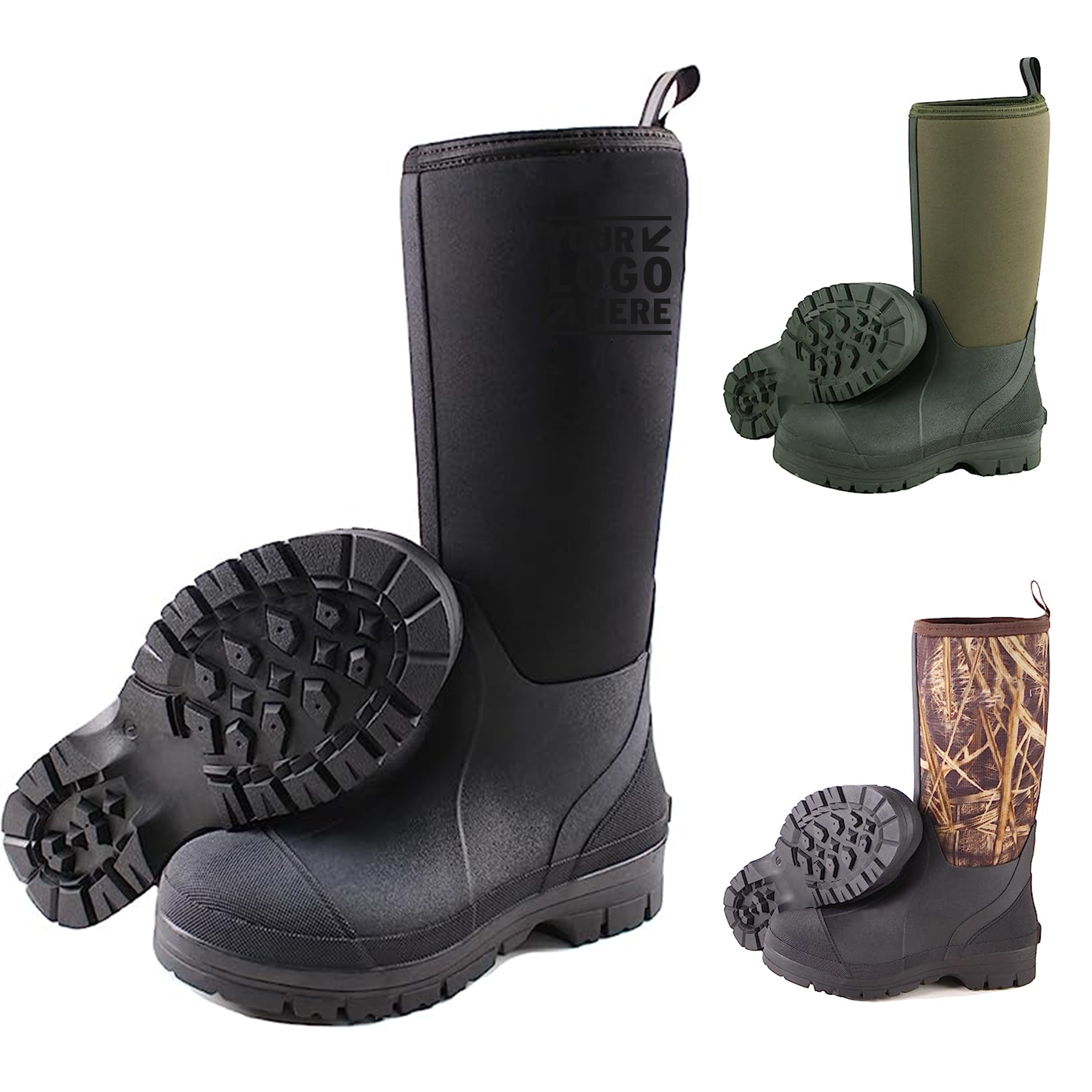 7 mm Neoprene Insulated Rain Boots with Steel Shank 2