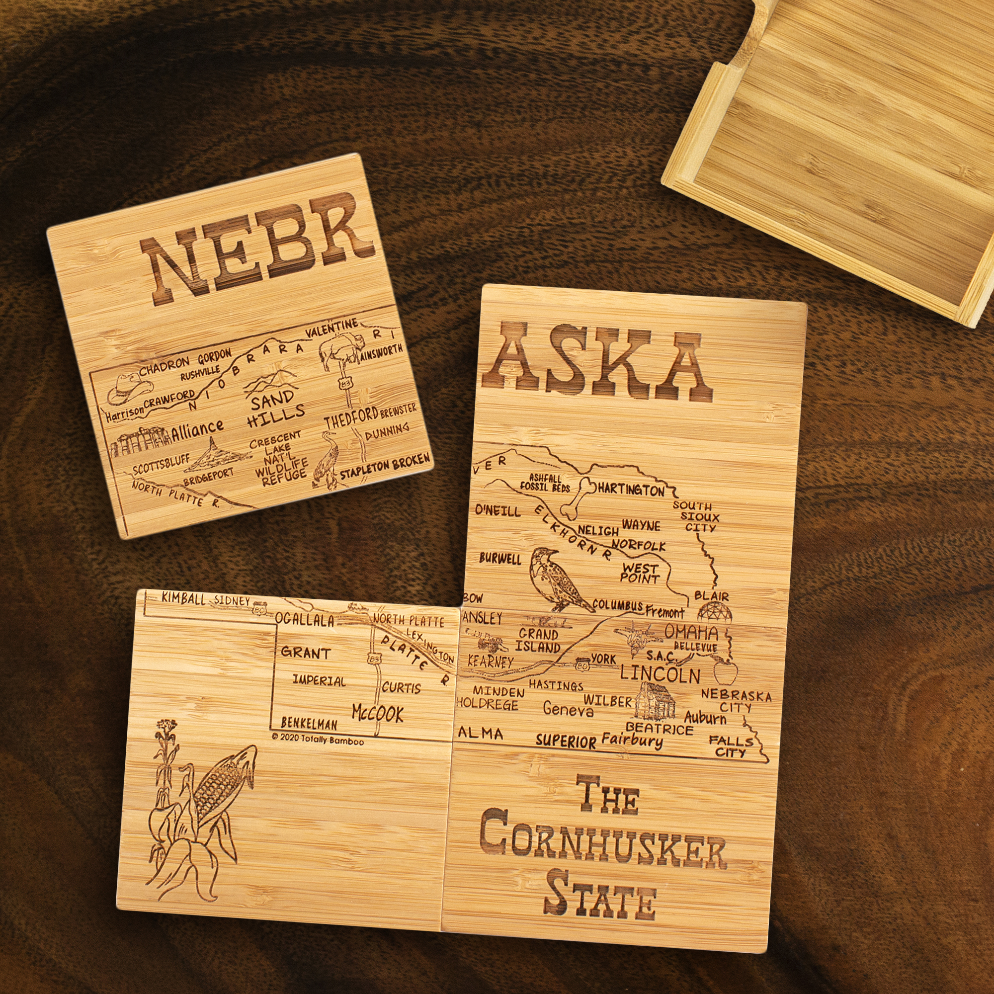 Nebraska Puzzle Coaster Set 10