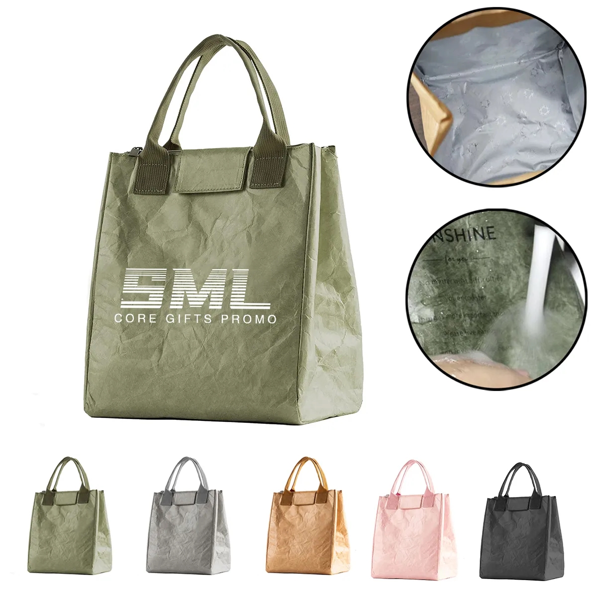 Custom TYVEK Washable Insulated Lunch Bag 3