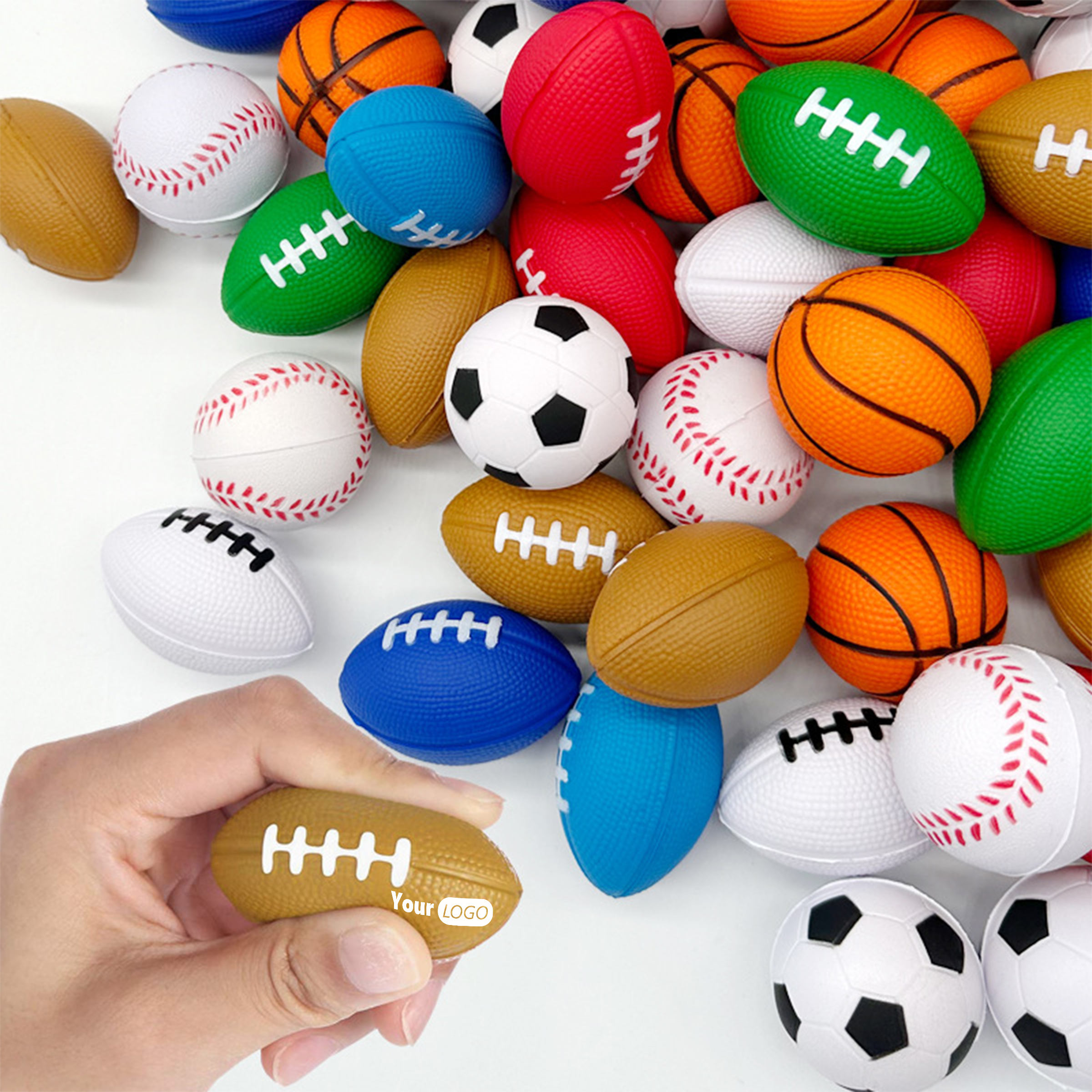 Pu Stress-Relieving American Football Bouncy Ball For Fun And Focus 1