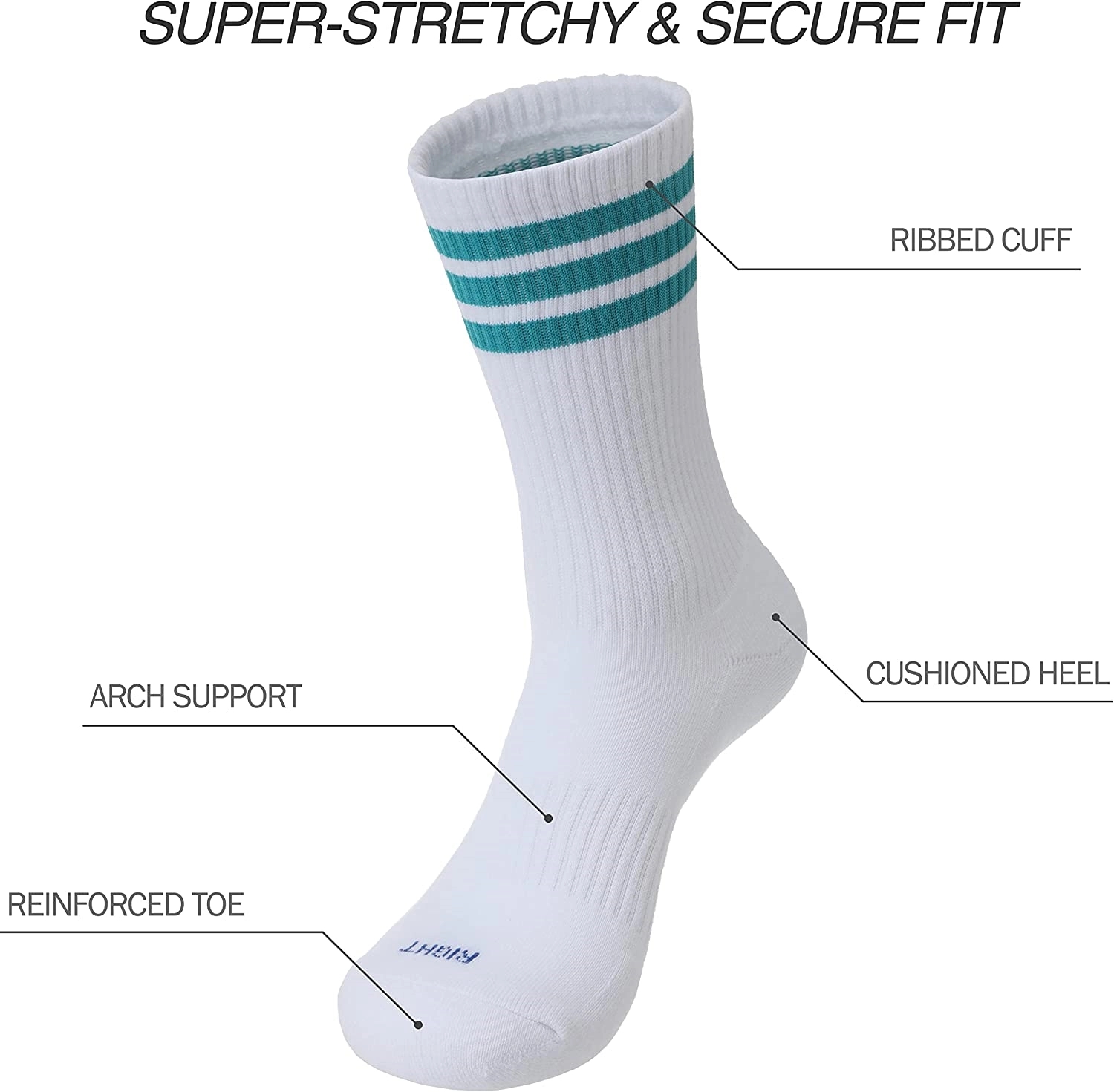High Performance Custom Crew Sport Socks- Thick Version 10