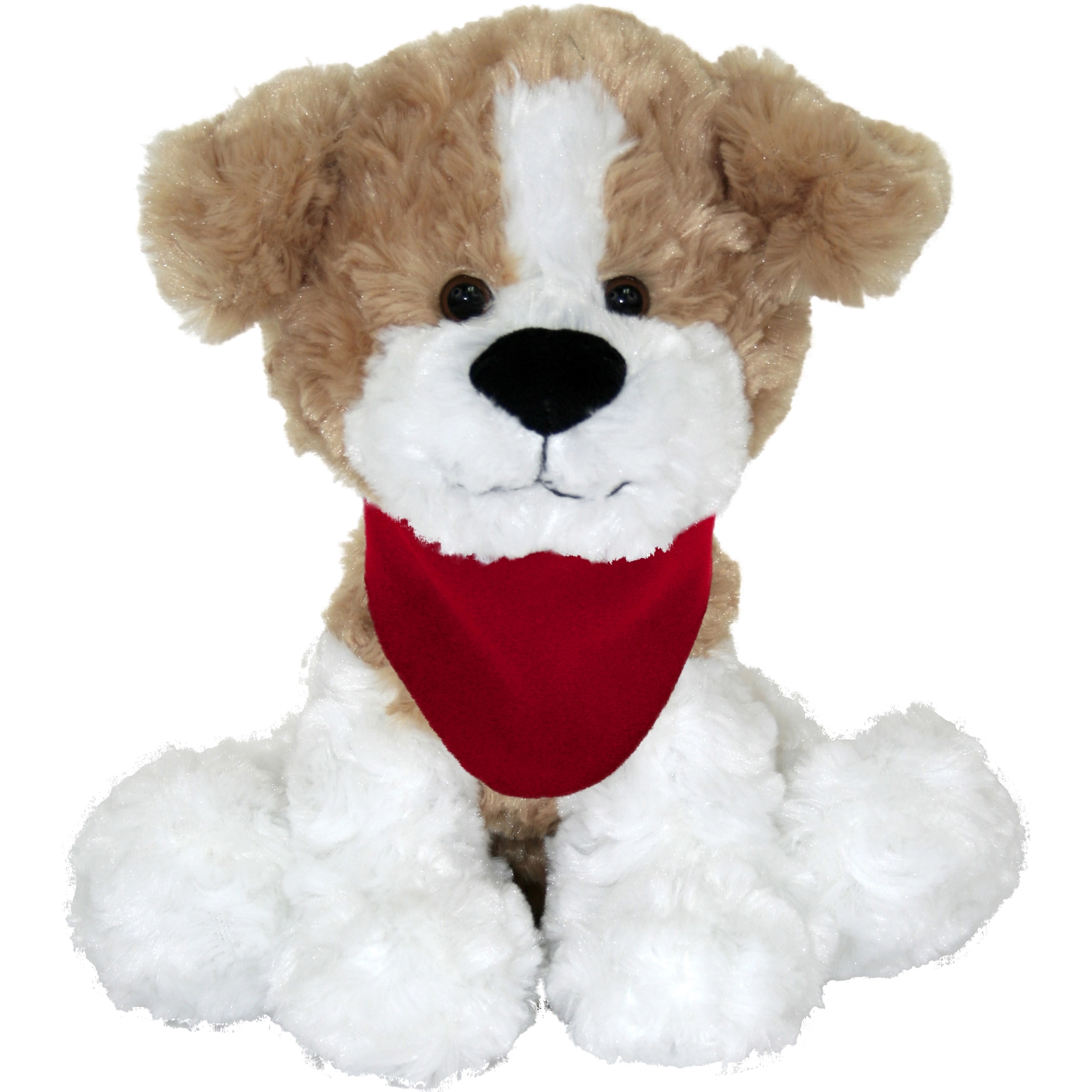10" Large Sitting Dog - Beige & White 4