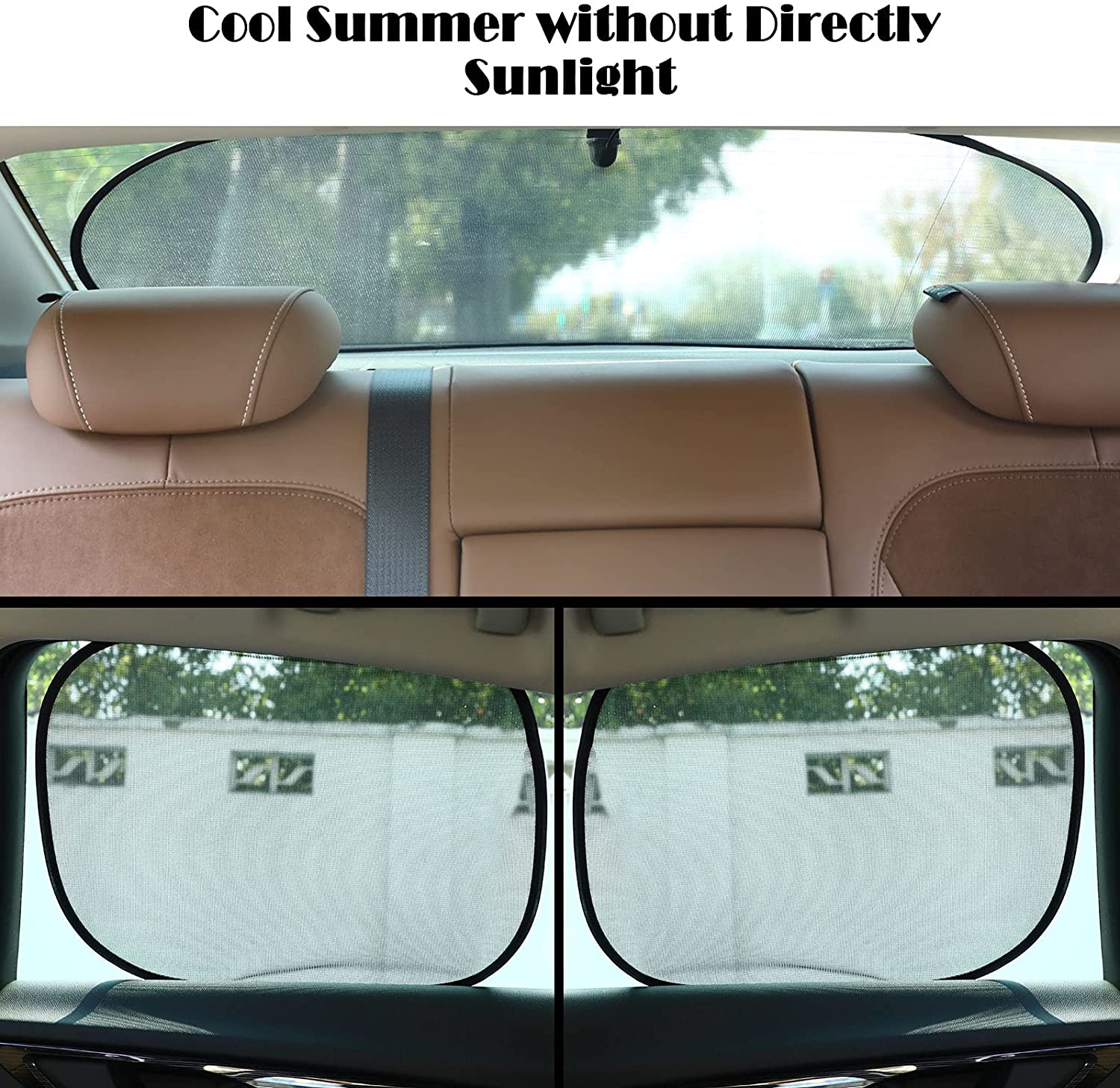 Polyester Mesh Car Sun Shade Set 5