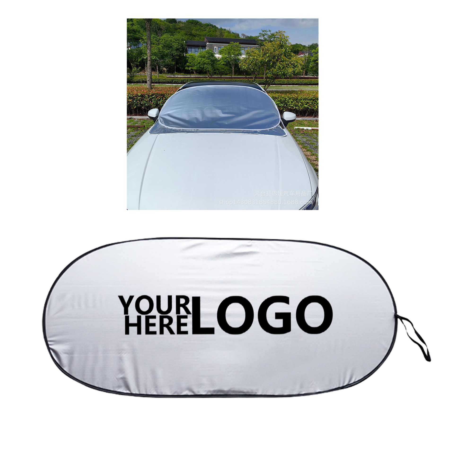 Silver Reflective Car Sunshade 2