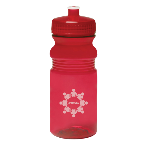 Plastic Bike Water Bottle - Push Cap, 20 oz. 8