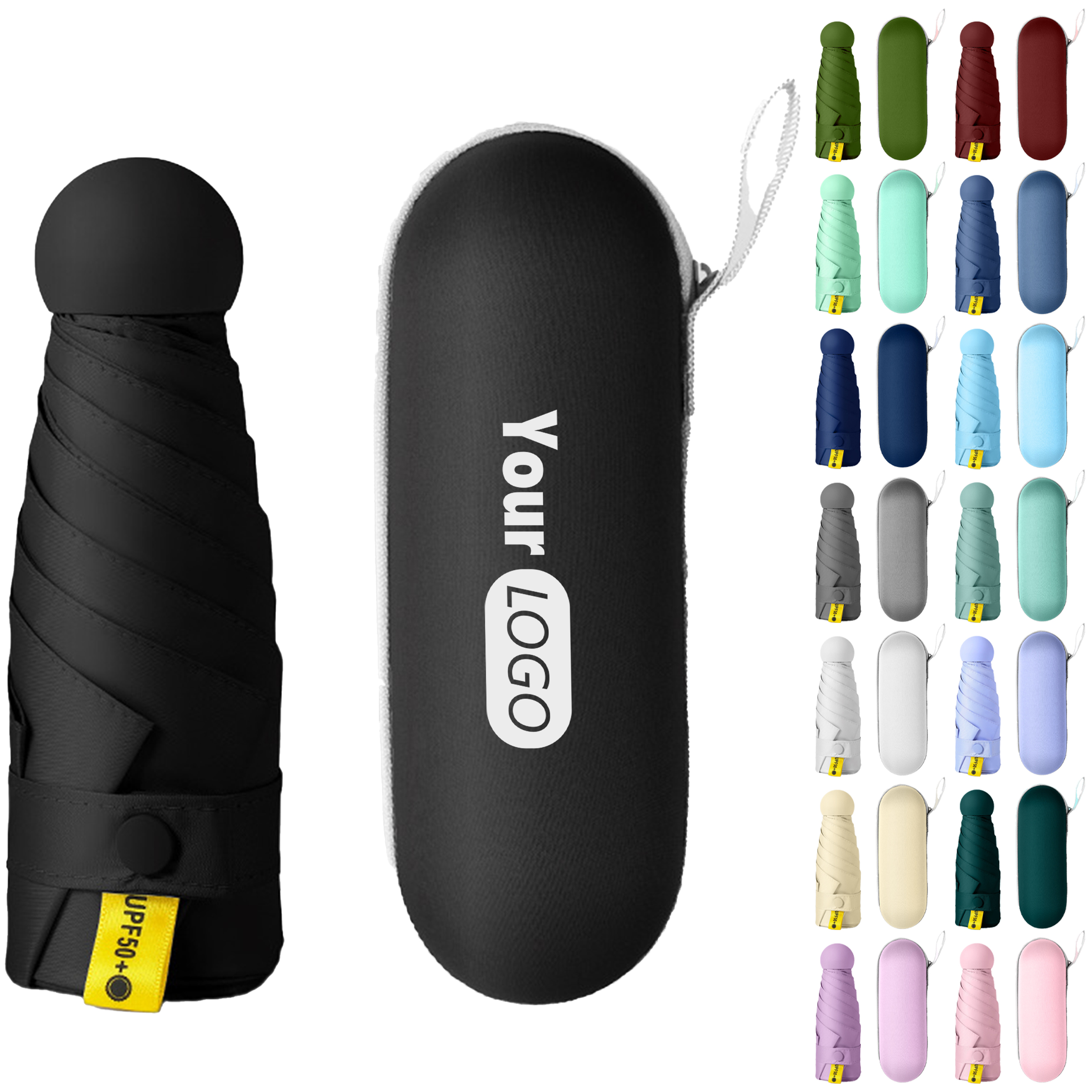 Fibre Portable Capsule Pocket Folding Umbrella 13