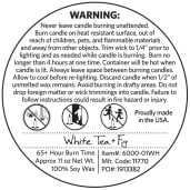 White Tea and Fig 11 oz Glass Jar Candle 18