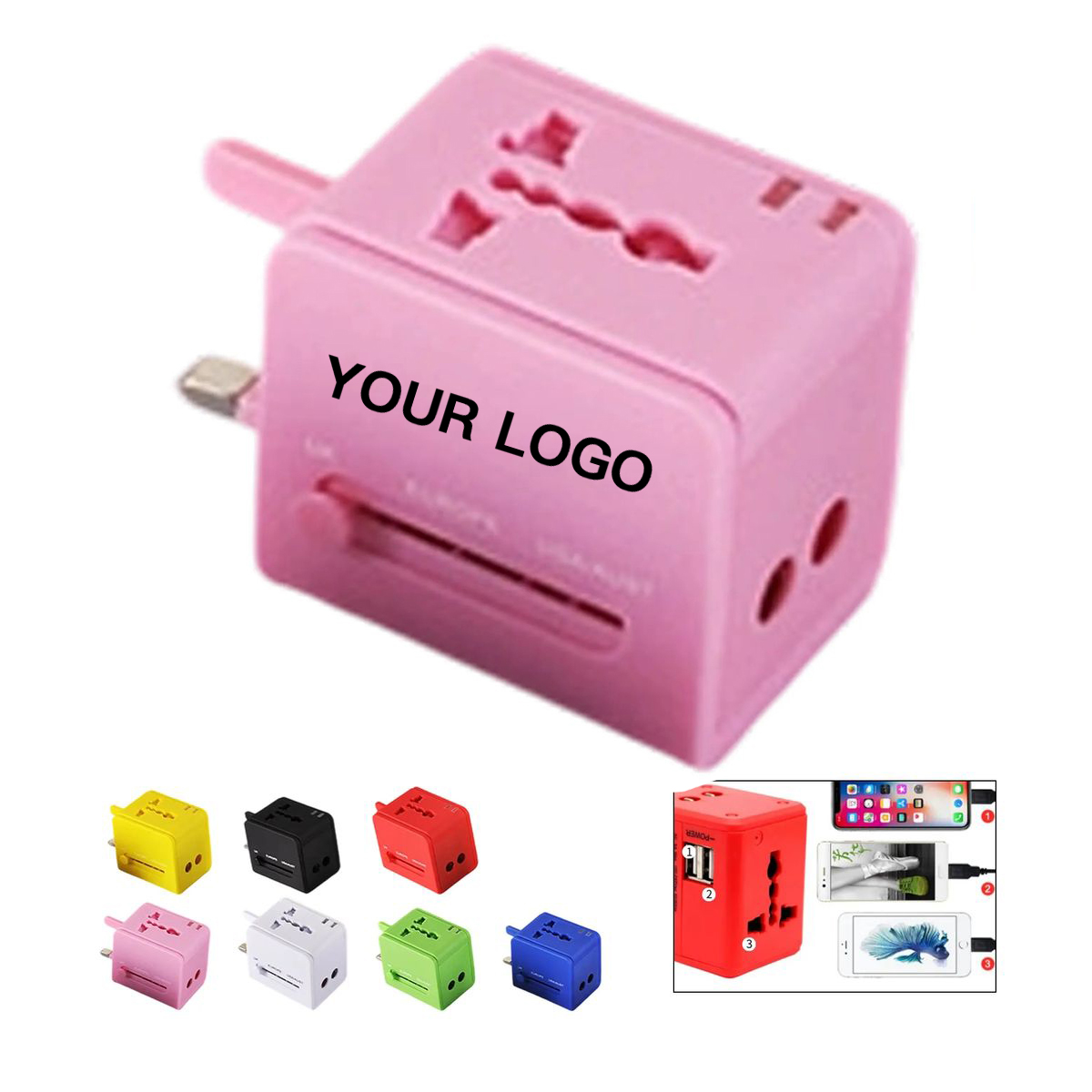 Universal Travel Adapter with USB Ports 2
