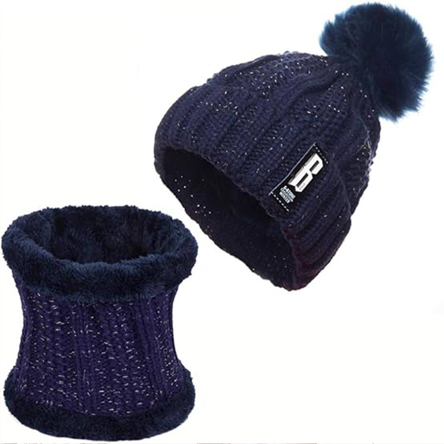 Warm Knit Hat and Scarf Set 5