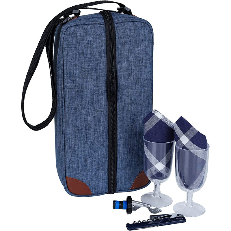 Custom Premium Luxury Portable Wine Tote Bag 4