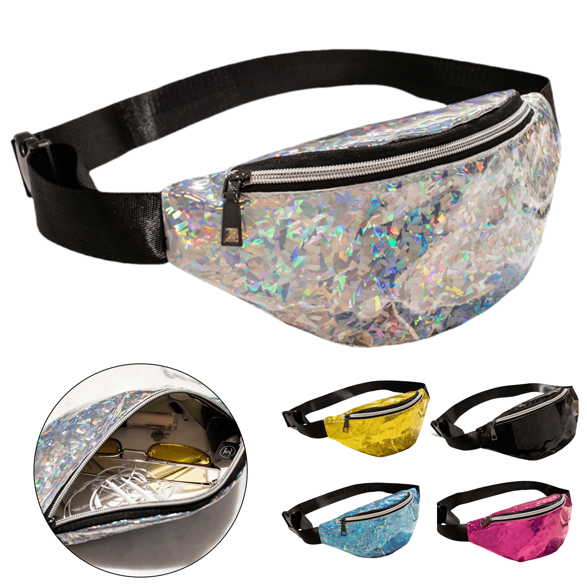 Shiny Multi-Wear Fashion Belt Bag 2