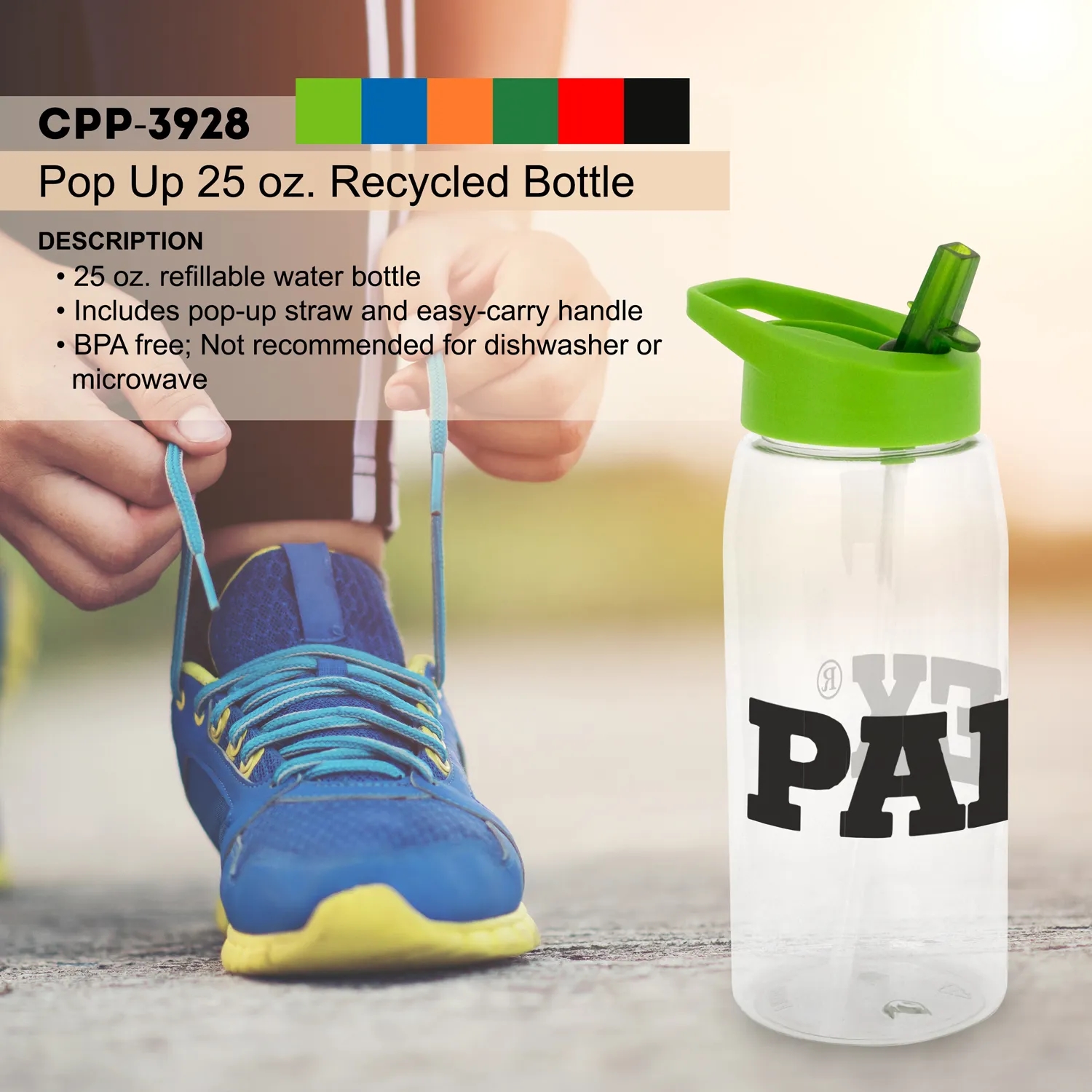 Pop Up 25 oz. Recycled Bottle 2