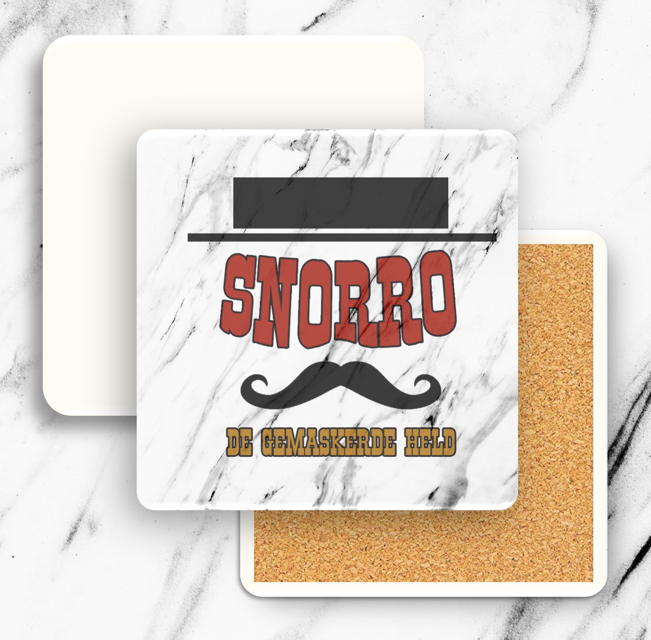 Faux Marble Printed Square Coaster 5