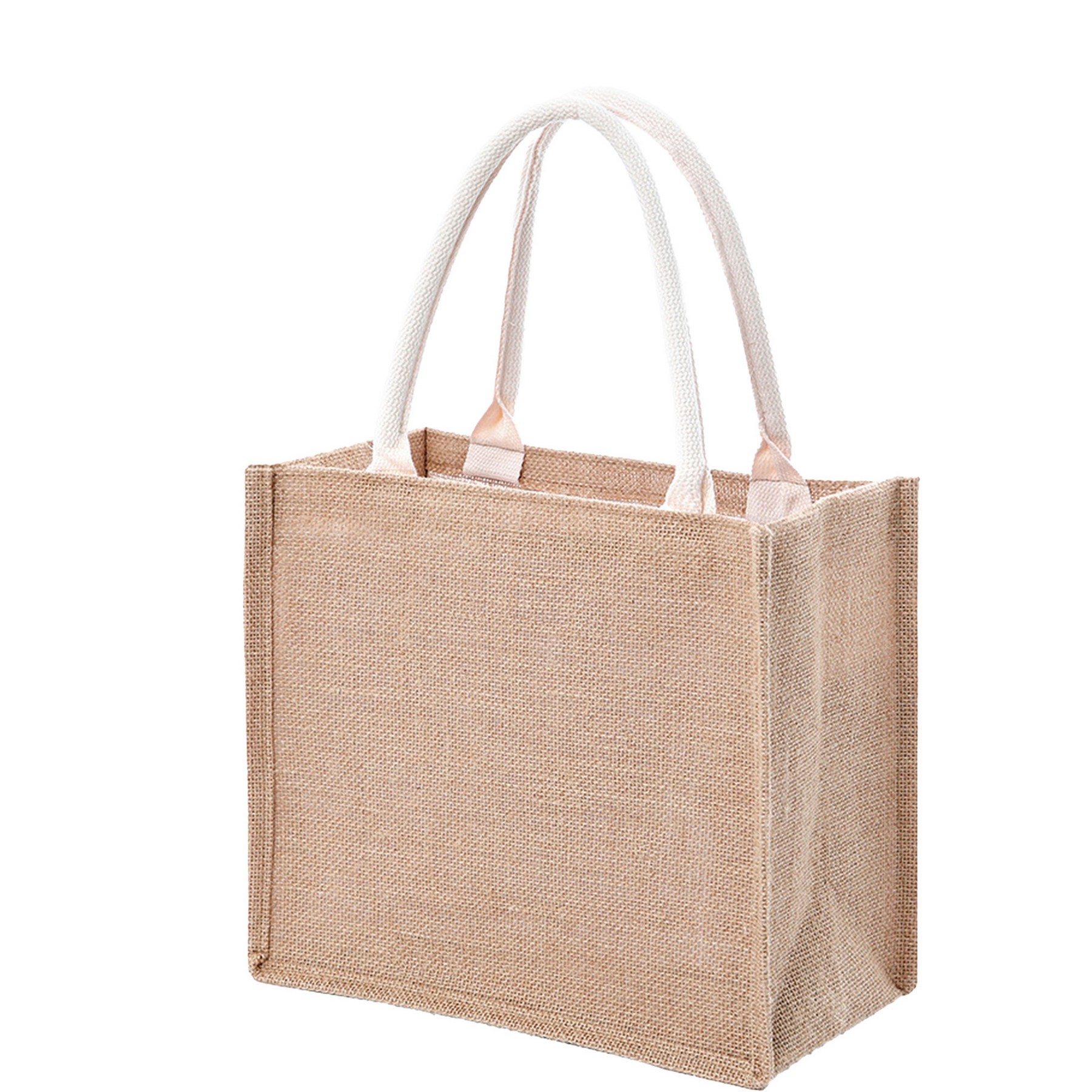 Market Jute Burlap Tote Bag, custom tote bag with logo imprint 5