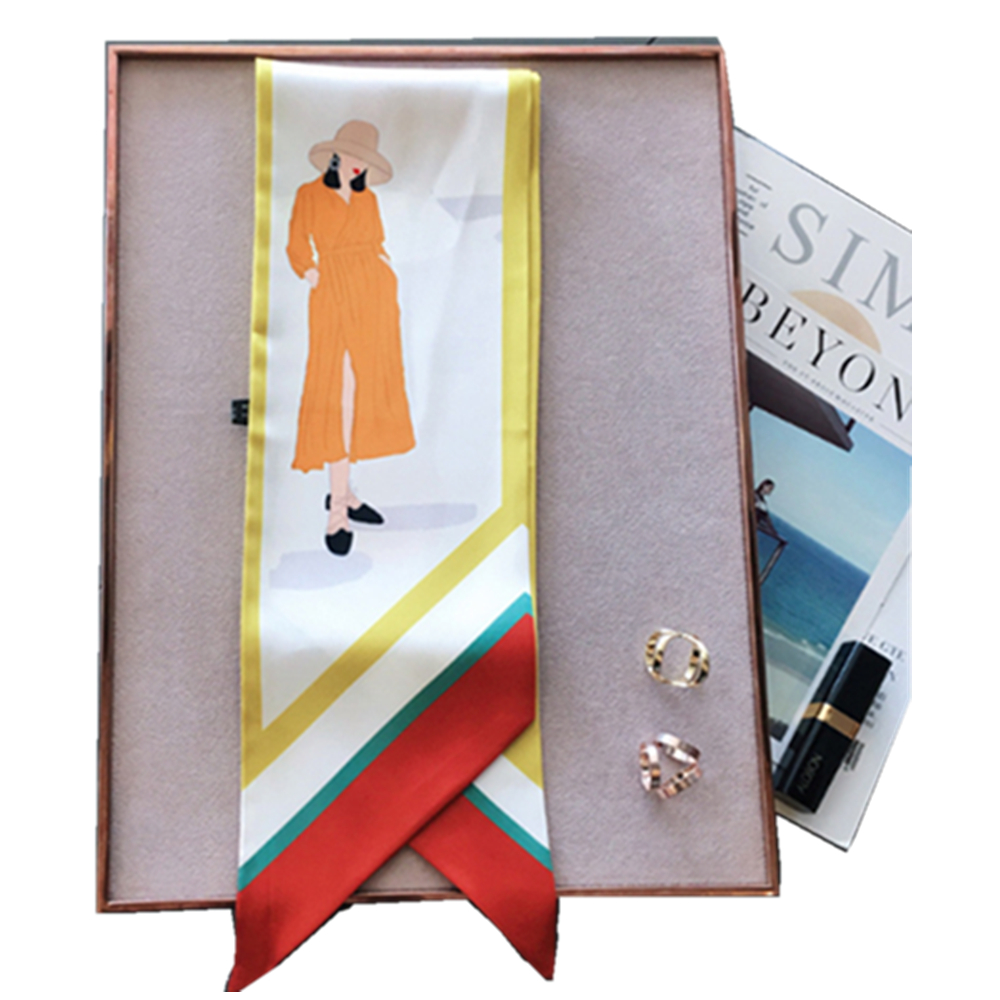 Lady's Slim Long Satin Scarf 5