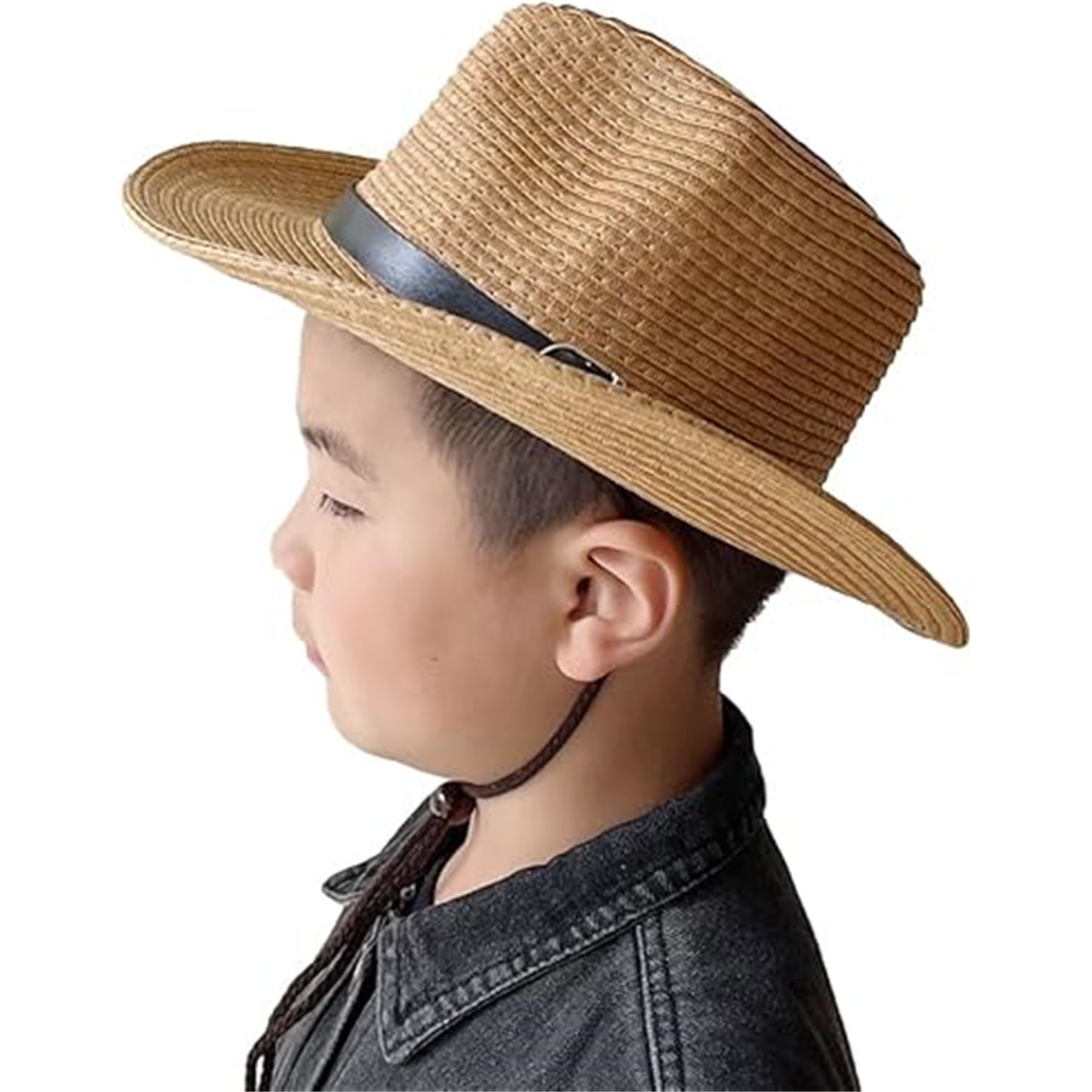 Straw Fedora Sun Hat for Kids 3