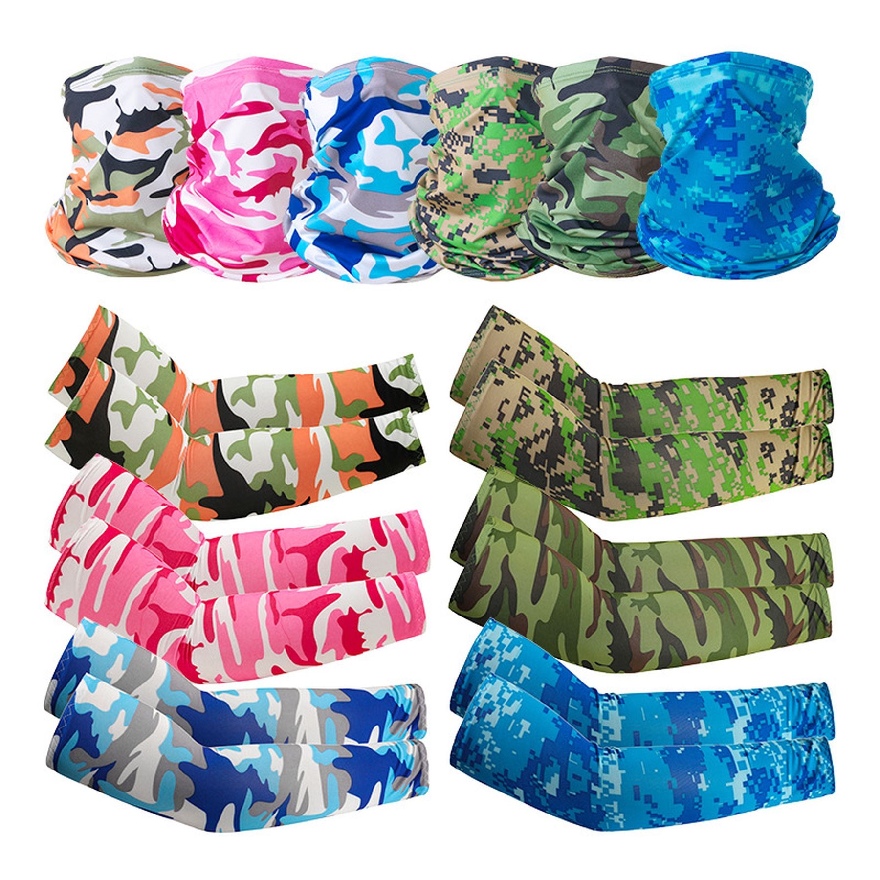 Neck Gaiter Balaclava Uv Sun Protection Arm Sleeves 5
