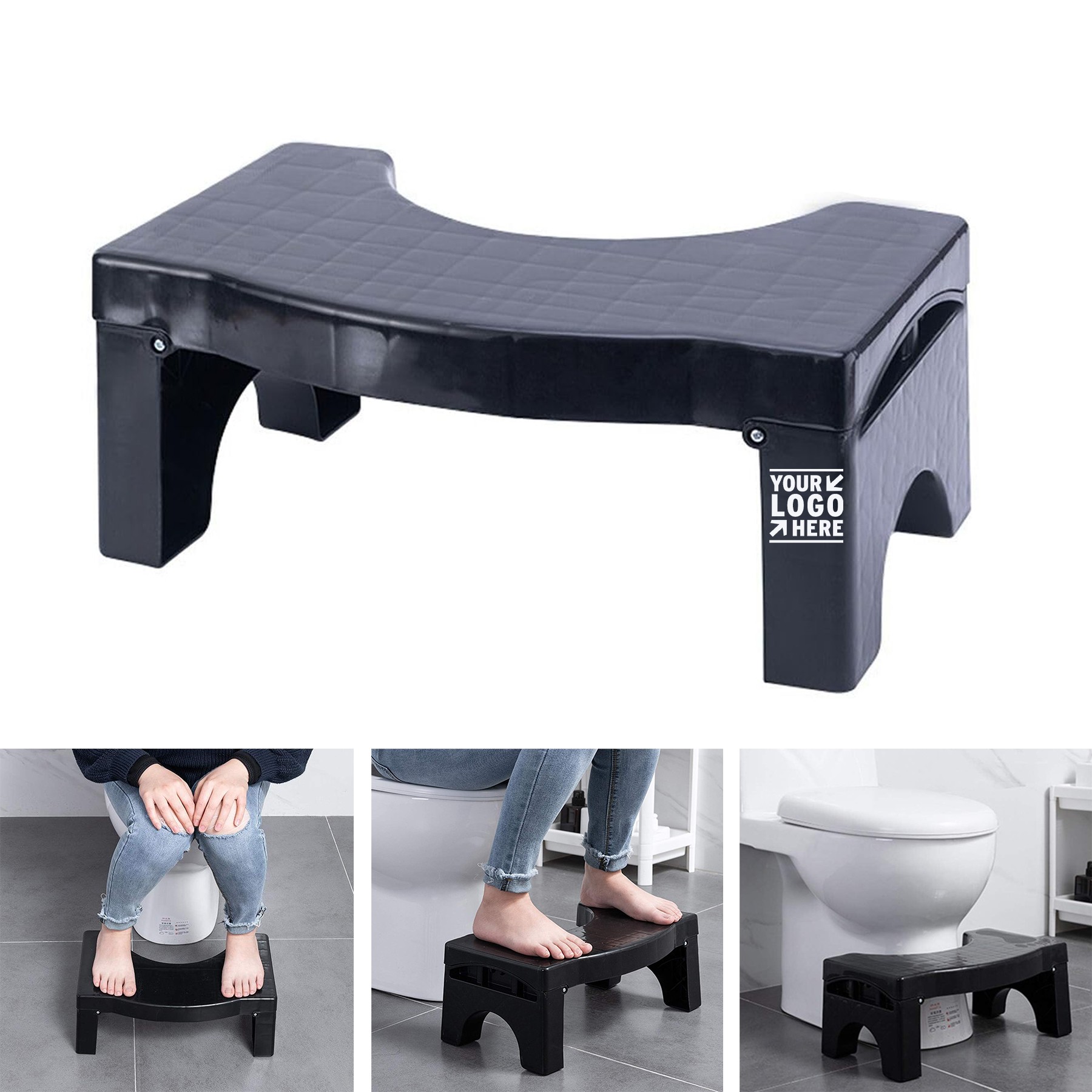 Adults and Kids Foldable Splicable Toilet Potty Step Poop Stool 2