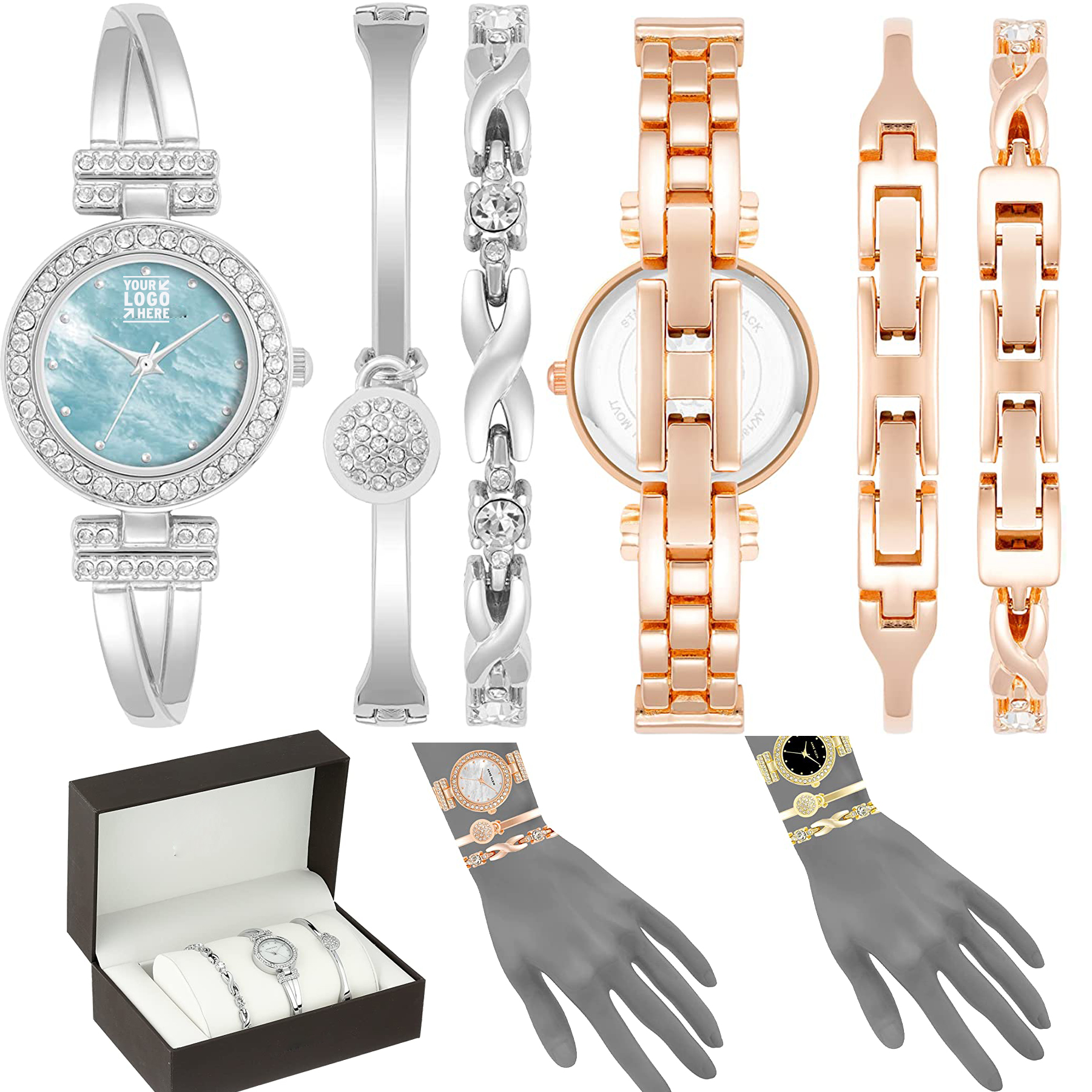 Women Watch and Bracelet Set