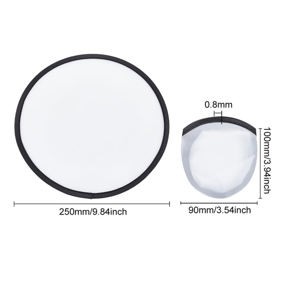 Customizable Foldable Flying Disc Hand Fan w/ Pouch 6