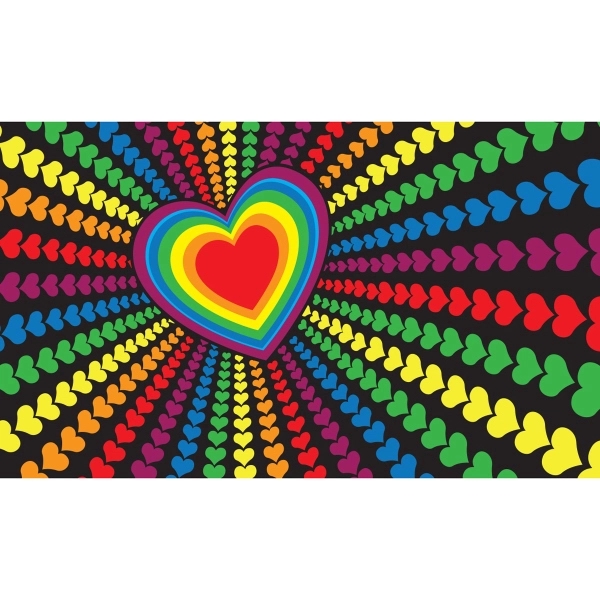 Rainbow Hearts Antenna Flag 1