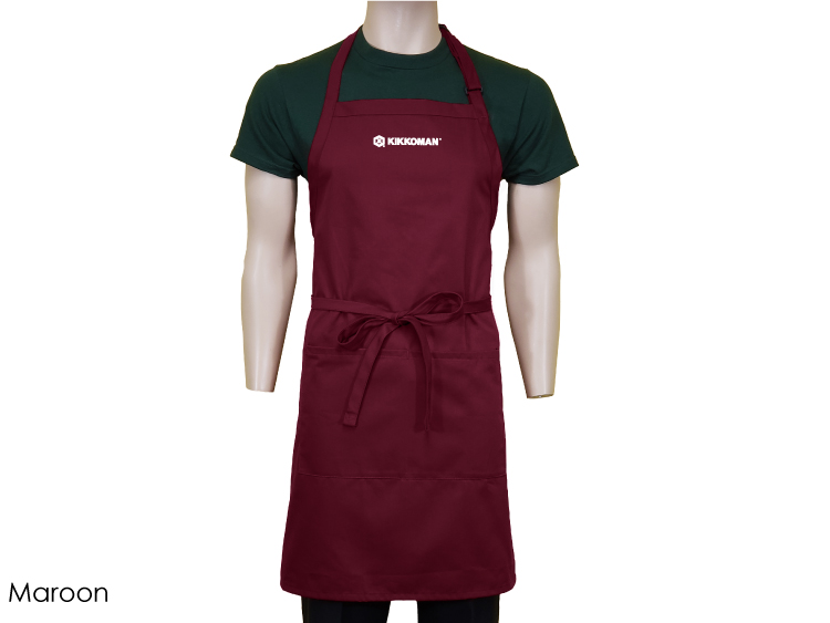 24 in. x 33 in. Spun-Polyester Adjustable Bib Apron With Pockets (Full Color Logo) 2