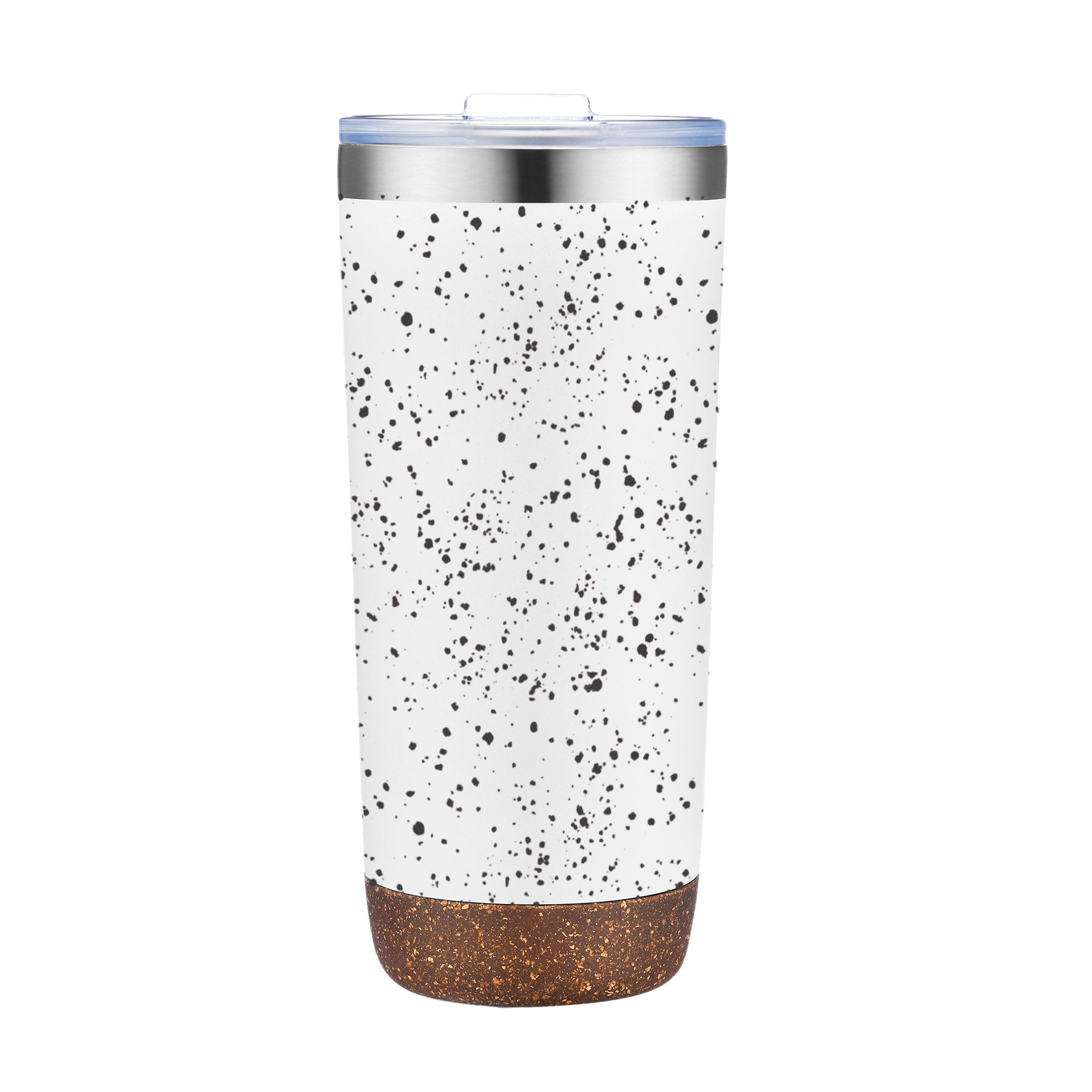 22 oz. Speckled Design Double Wall Steel Cork Bottom Tumbler 8