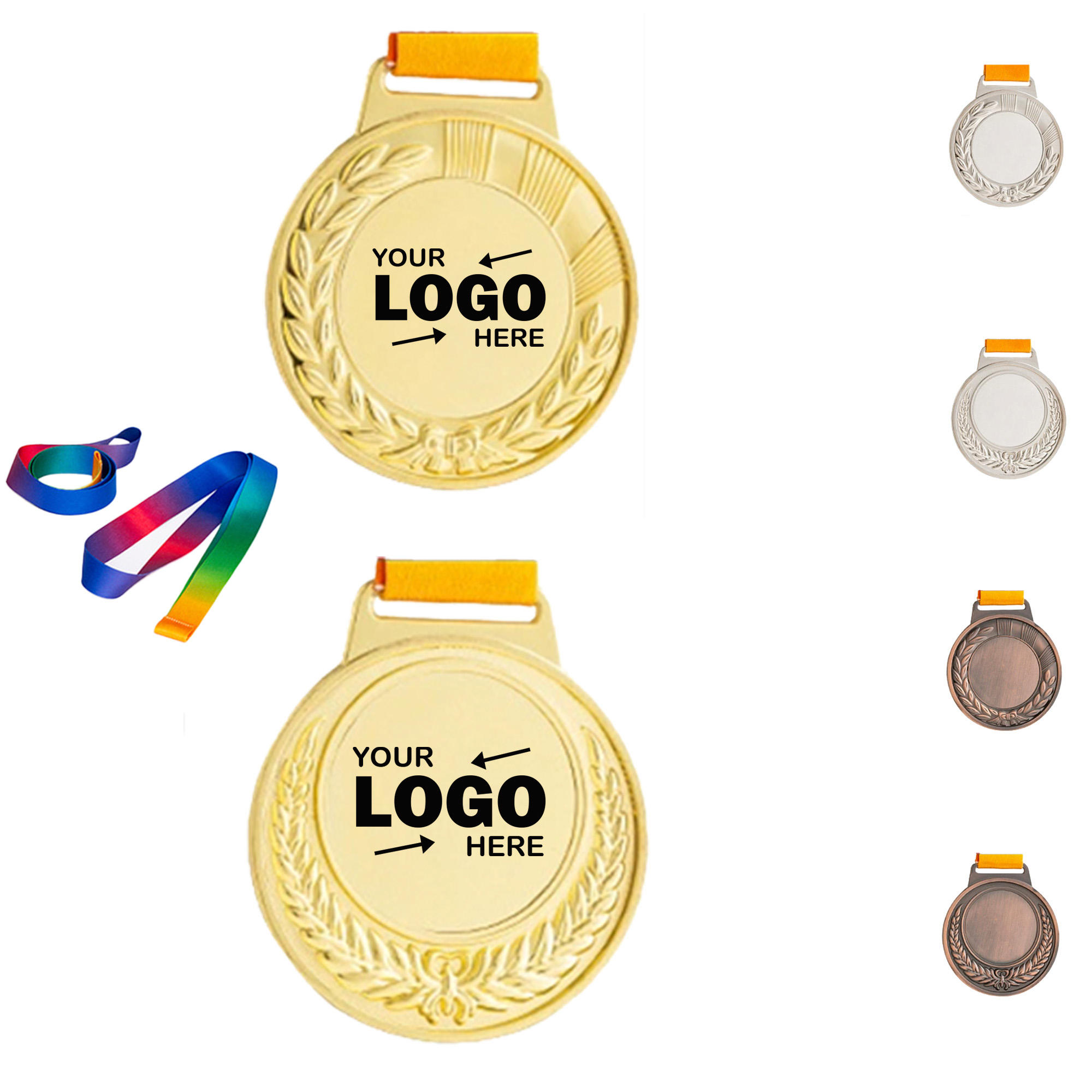Olive Branch Pattern Sports Event Commemorative Medal 3