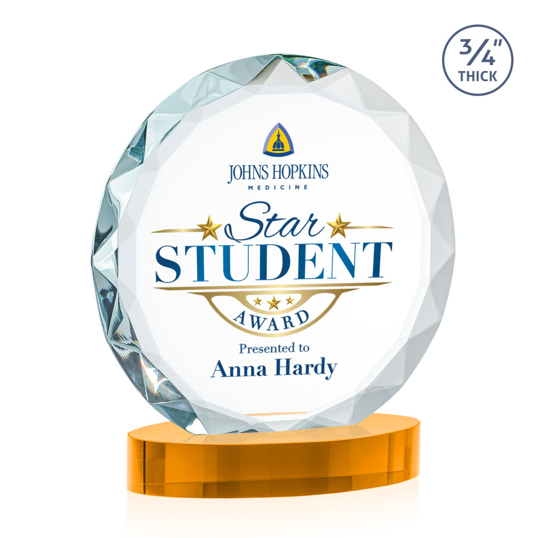 Centura VividPrint™ Award on Alberton Base - Amber 4