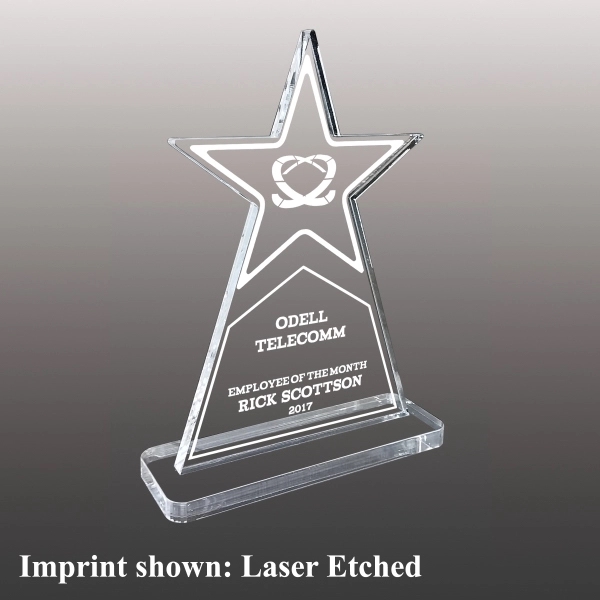 Acrylic Star Award - Laser Etched