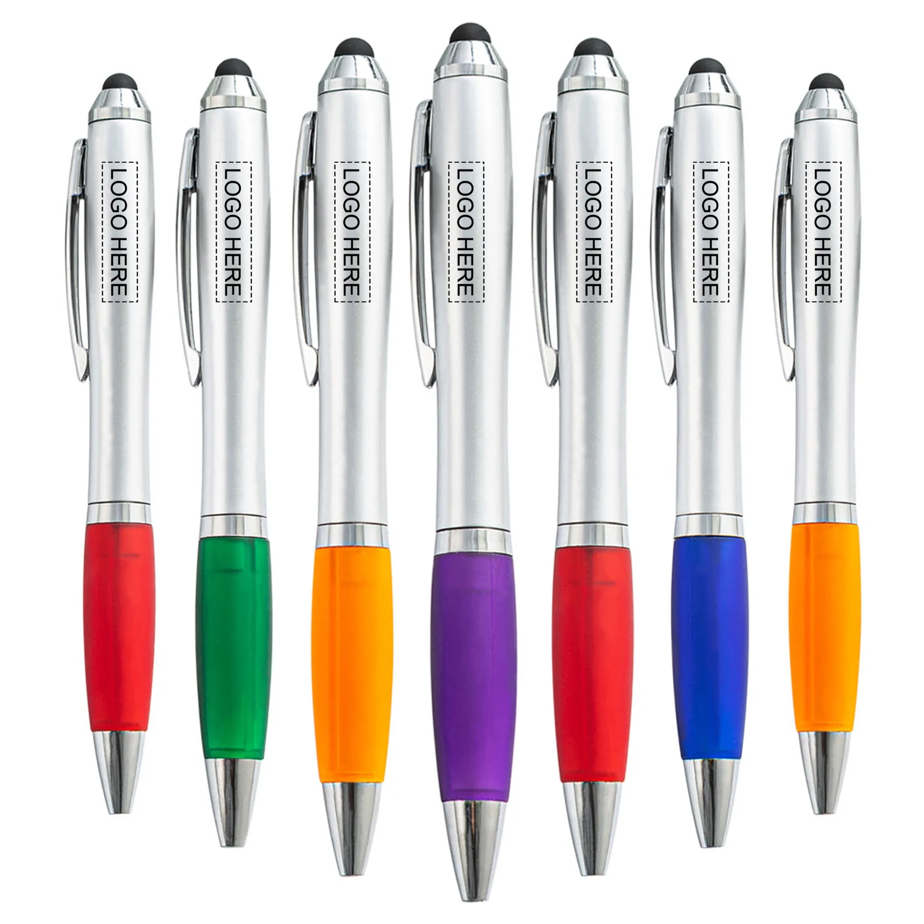 Ballpoint Pen With Stylus Color Grip 2