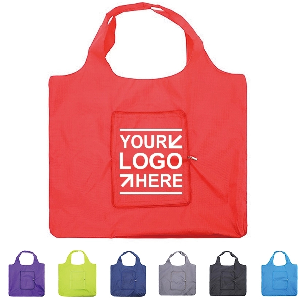 210D Oxford foldable zipper tote bag 5