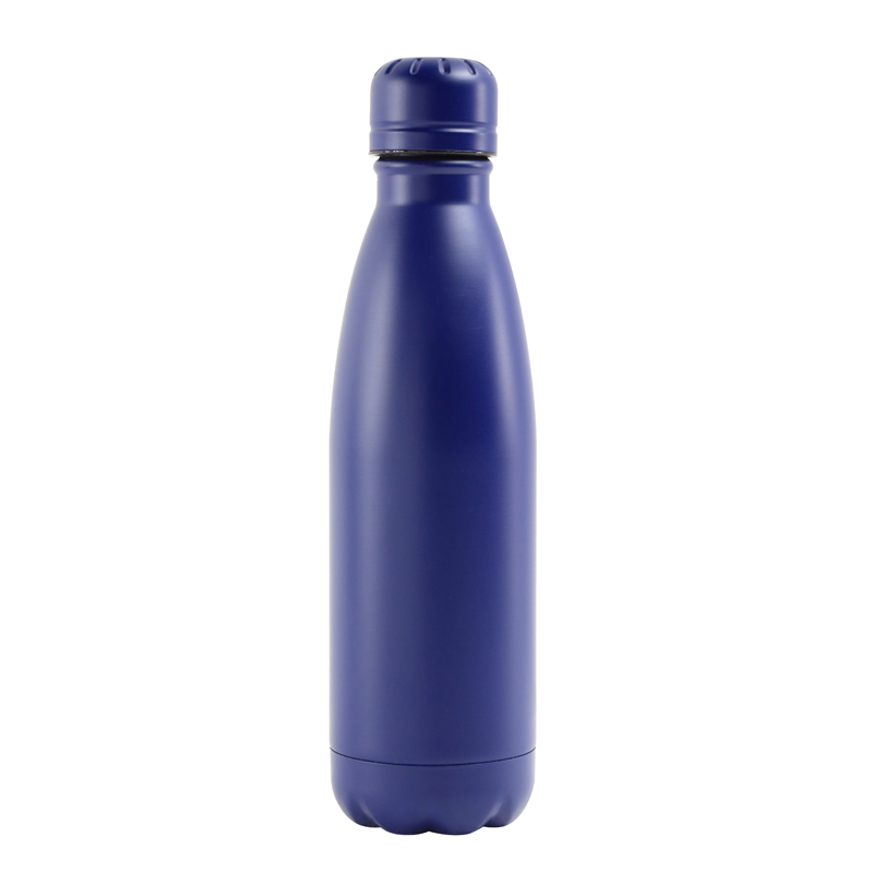 17 Oz. Atlantis Double Wall Stainless Steel Vacuum Insulated Bottle (Matte Blue), custom water bottle with logo imprint 3