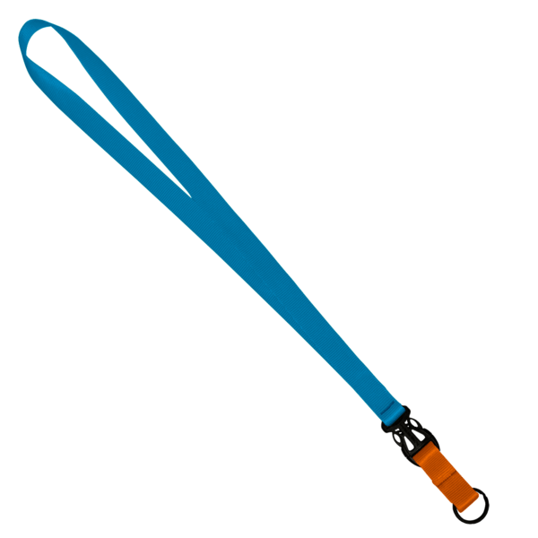 3/4" Multi color (Top and bottom) Nylon Lanyard with Plastic Slide Buckle R 104
