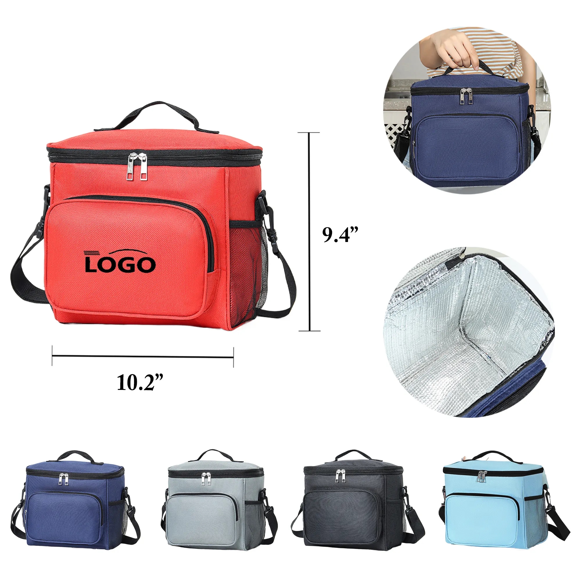 MOQ50 Insulated Picnic Lunch Bag with Aluminum Foil 7