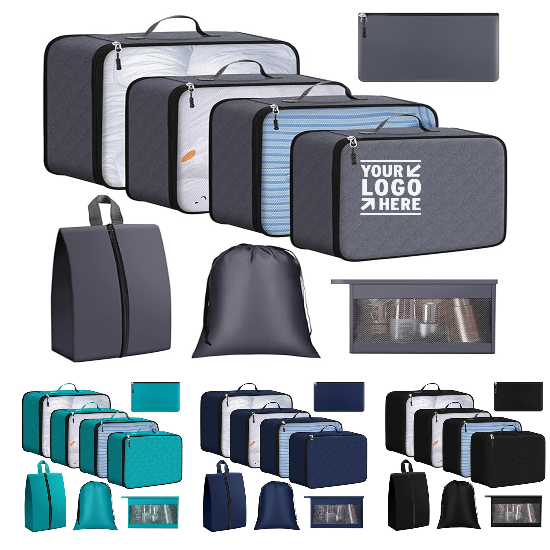 Foldable Travel Durable Packing Cubes Suitcase Organizer Bags Set 2