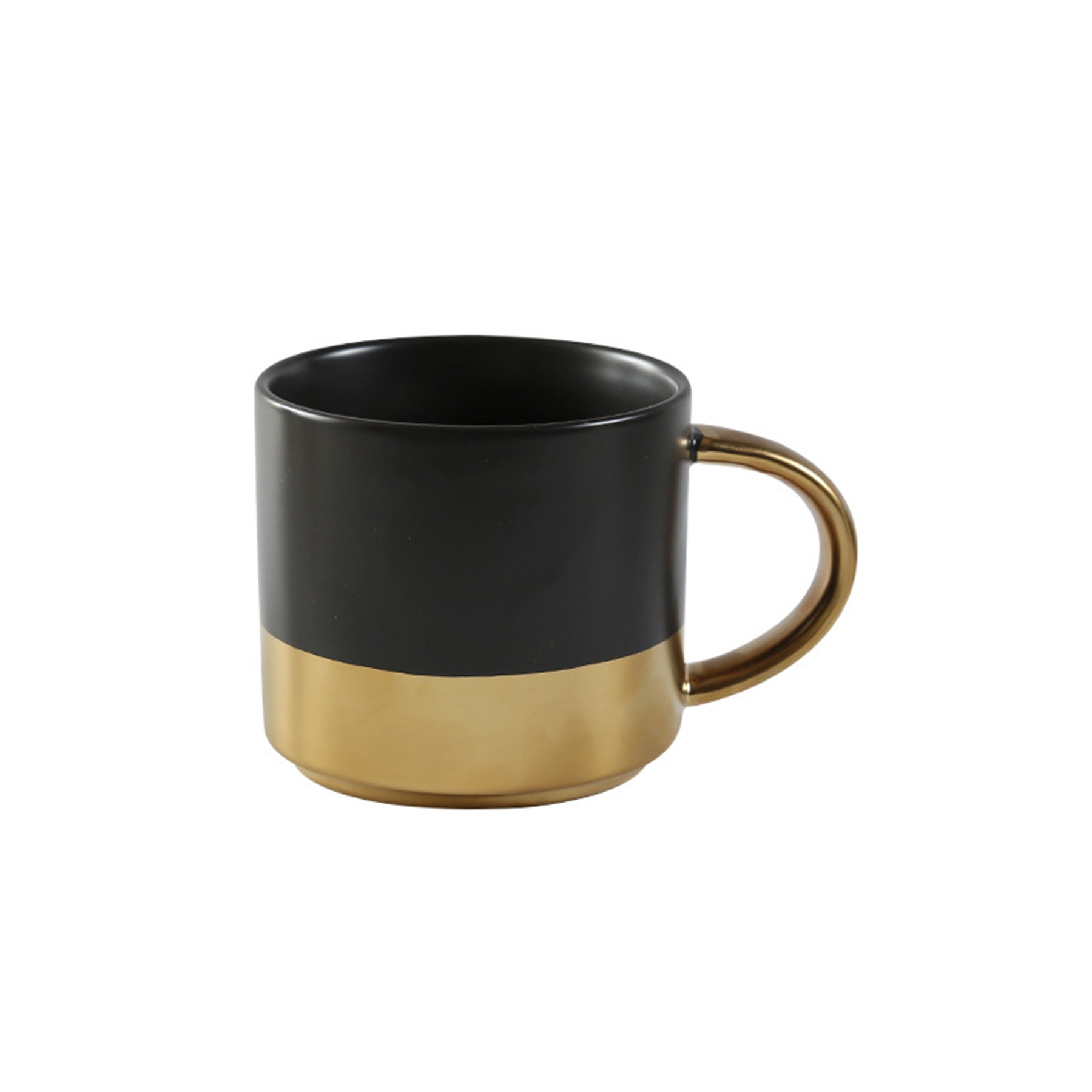 Ceramic Coffee Mug with Gold Handle 4