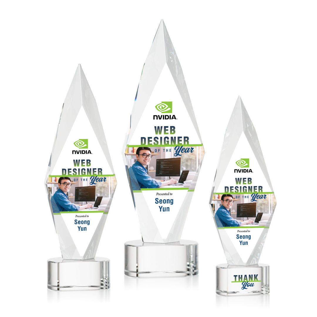 Manilow VividPrint™ Award on Paragon Base - Clear