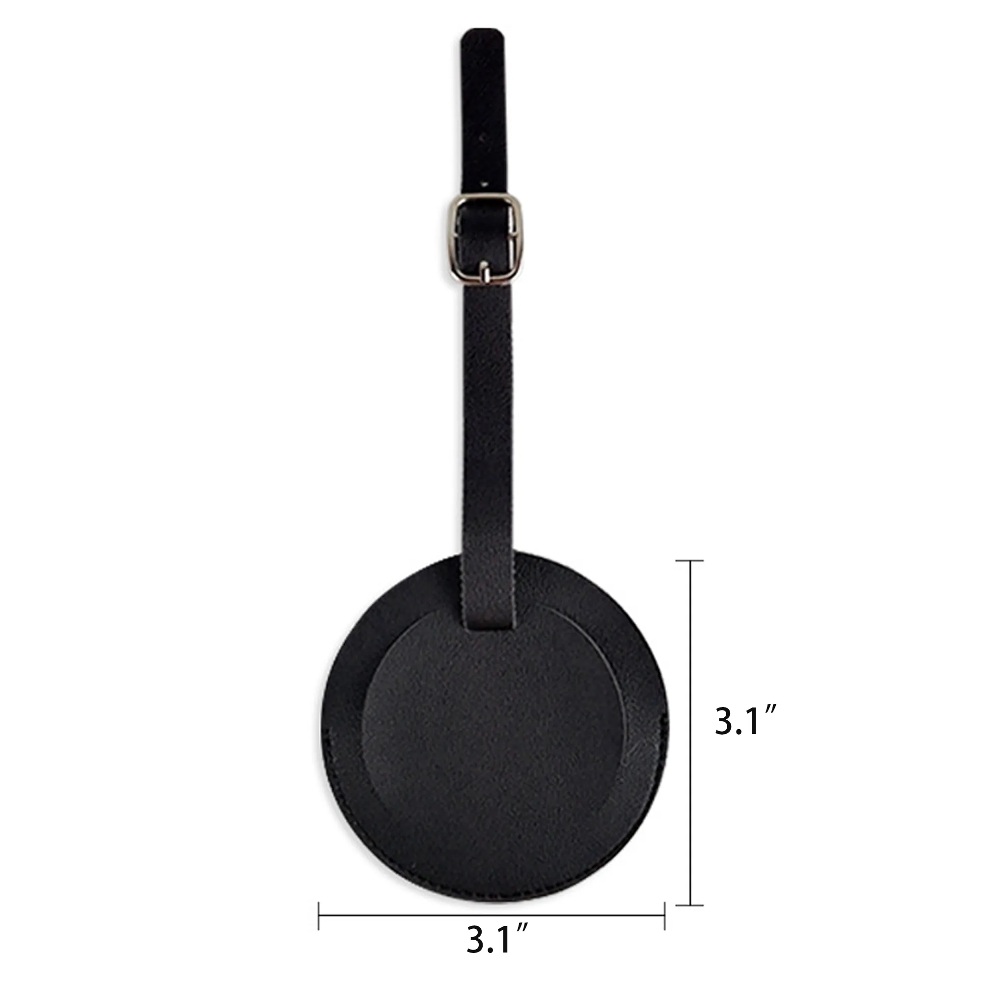 Round PU Leather Luggage Tag 8